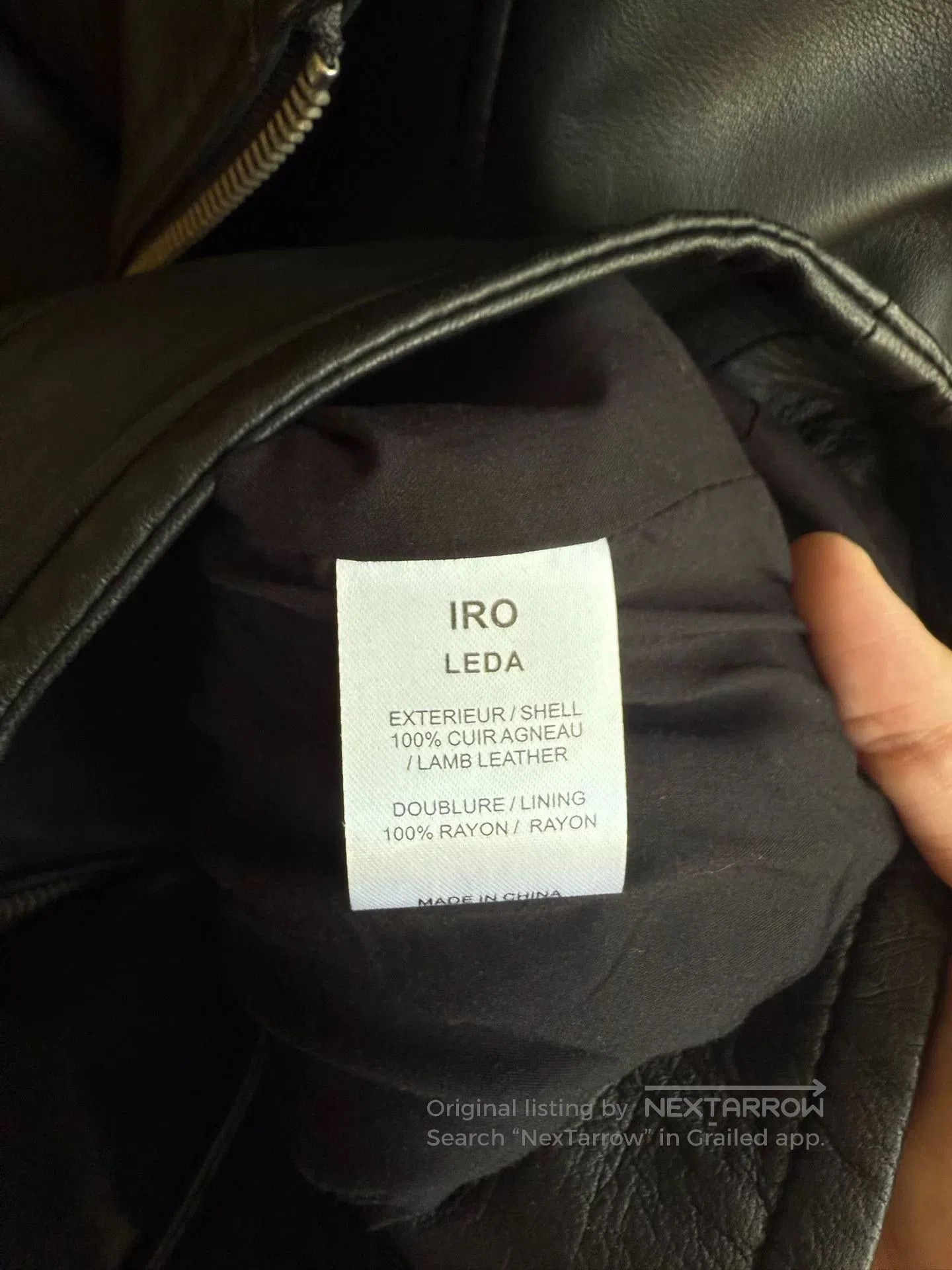 Iro IRO Lambskin Leather Motorcycle Jacket. Size US L / EU 52-54 / 3 - 6 Thumbnail