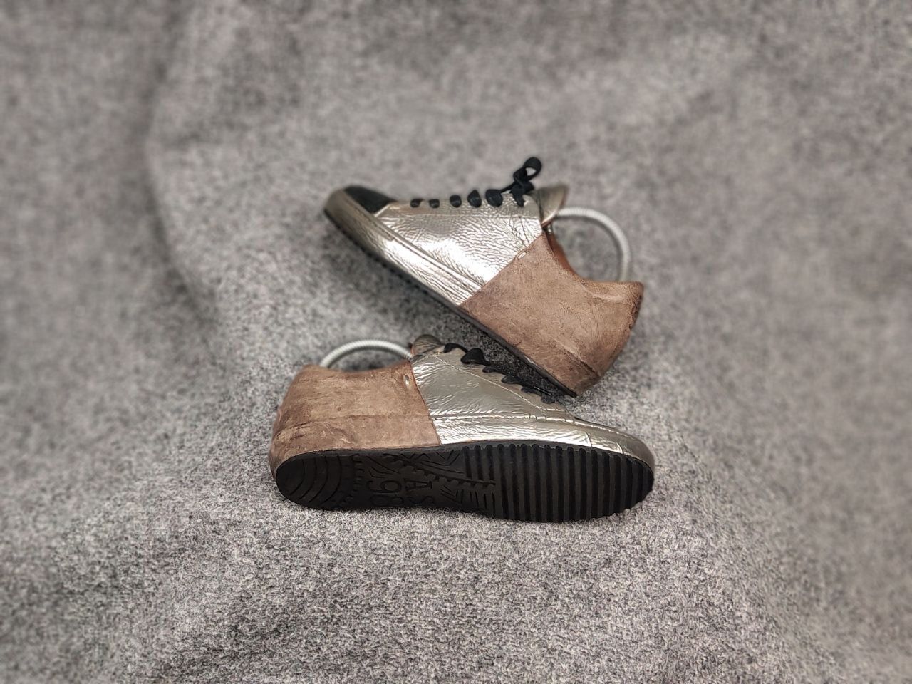 A.S.98 A.S.98 Airstep Design leather silver Low Lace Up Sneakers Size US 6 / IT 36 - 2 Thumbnail