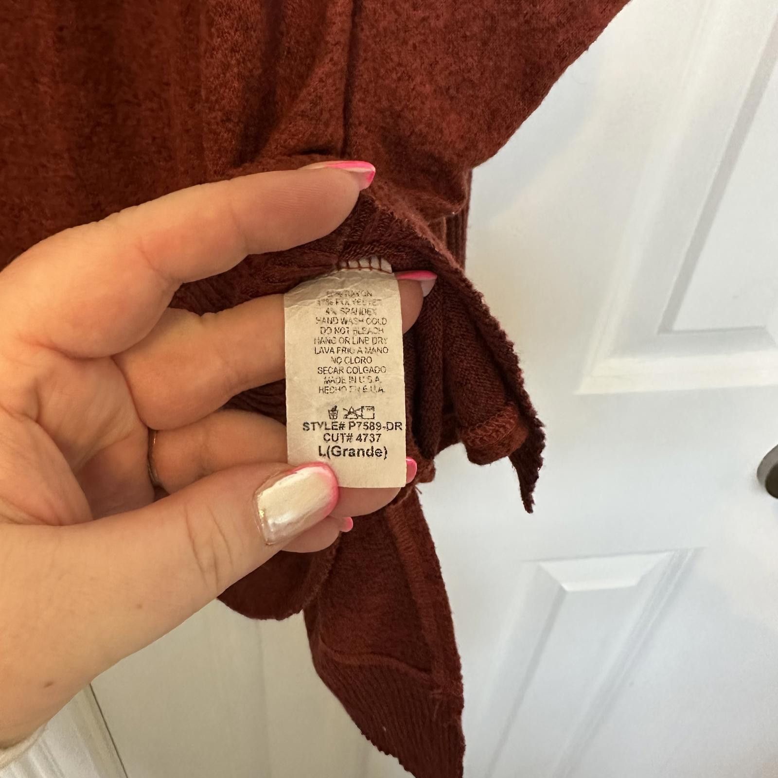 Designer JODIFL Women's Oversized Rust Sweater Size L / US 10 / IT 46 - 4 Thumbnail