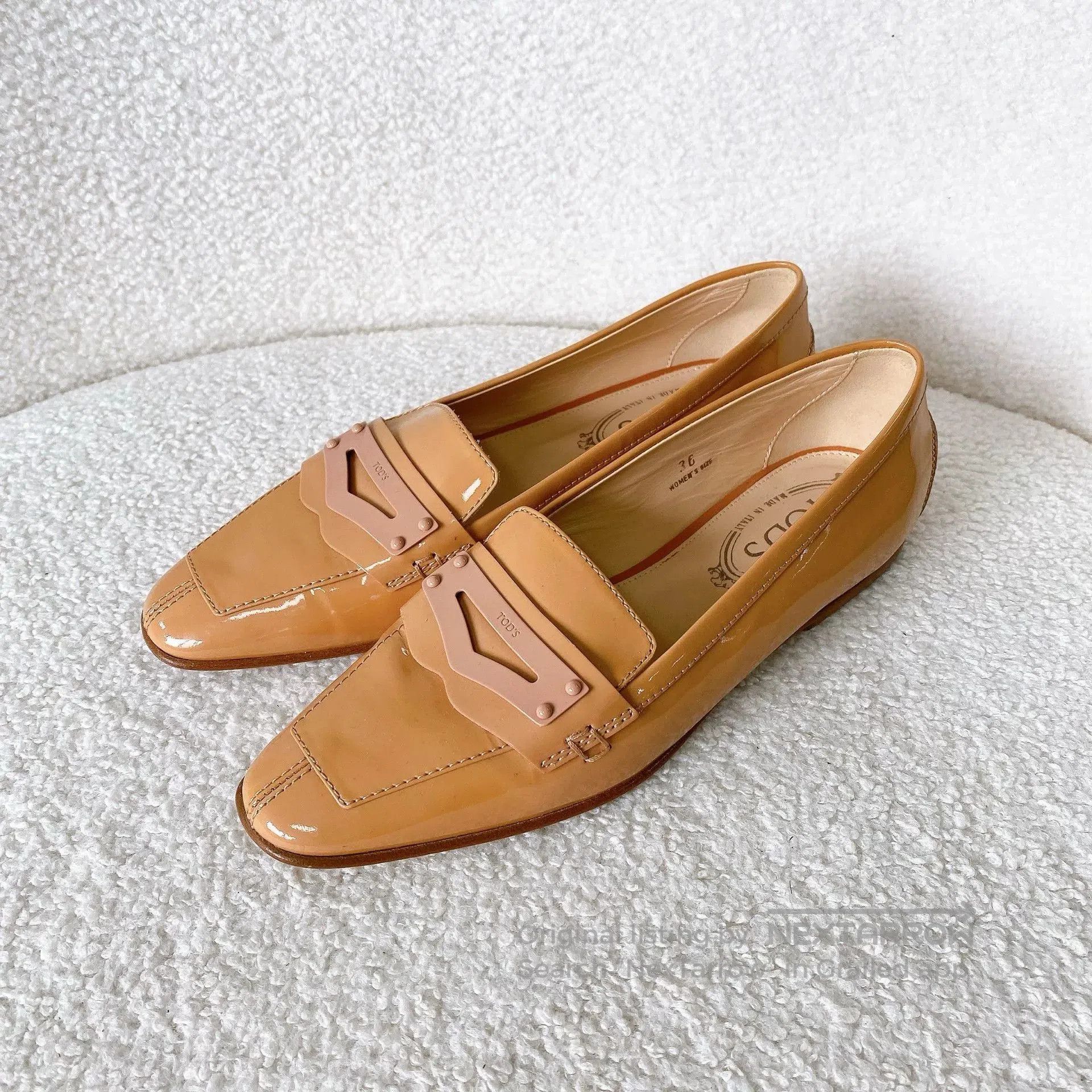Tod's Tod's Brown Patent Leather Women's Shoes 36. Size US 5 / IT 35 - 2 Thumbnail