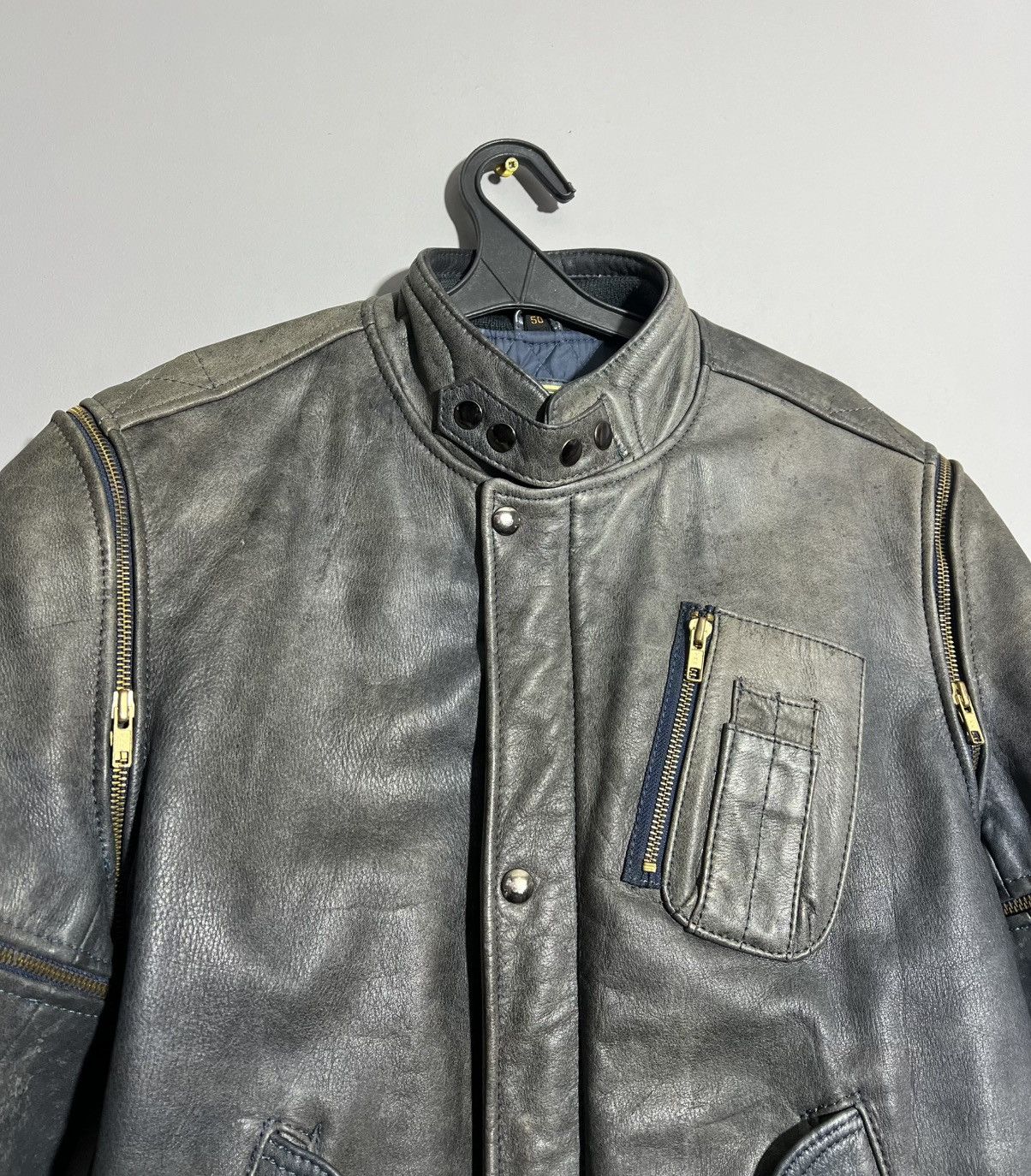 Hein Gericke × Vintage Vintage 90s Hein Gericke Leather Biker Zipper Racing Jacket Size US M / EU 48-50 / 2 - 9 Thumbnail
