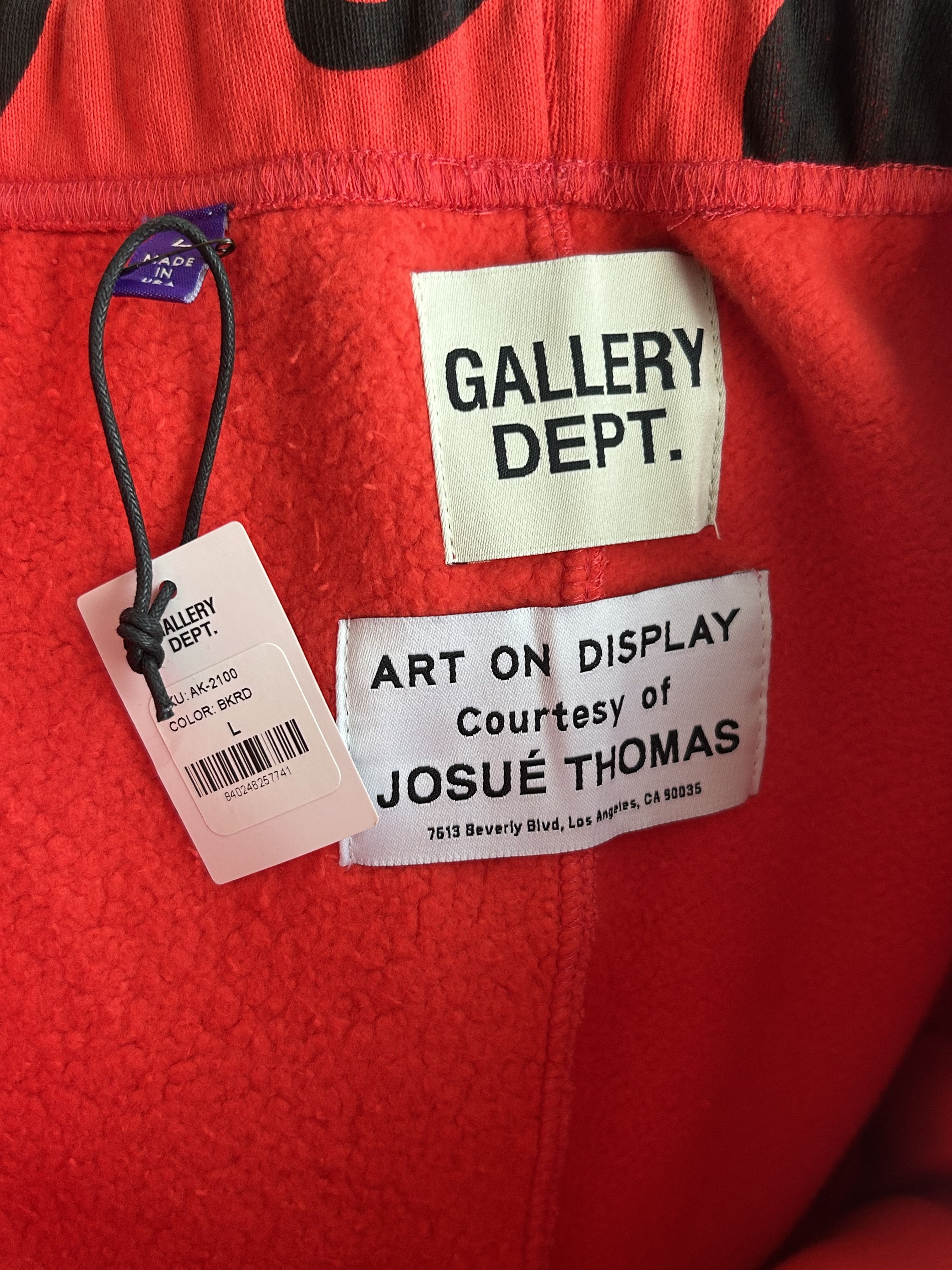 Gallery Dept. Gallery Dept Red & Black Flame Sweatpants Size US 34 / EU 50 - 3 Thumbnail