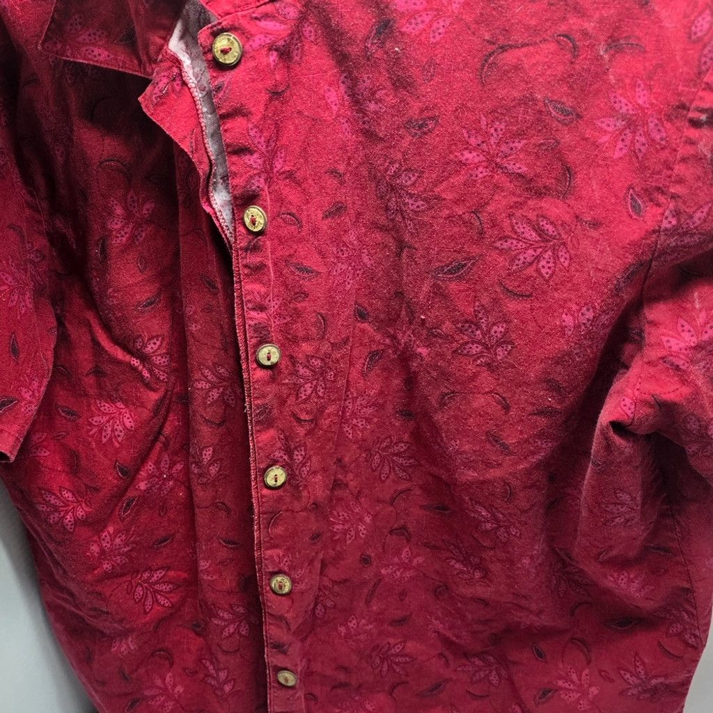 The Unbranded Brand Bobbie Brooks Women's Red Floral Blouse Size 3XL / US 20-22 - 2 Thumbnail