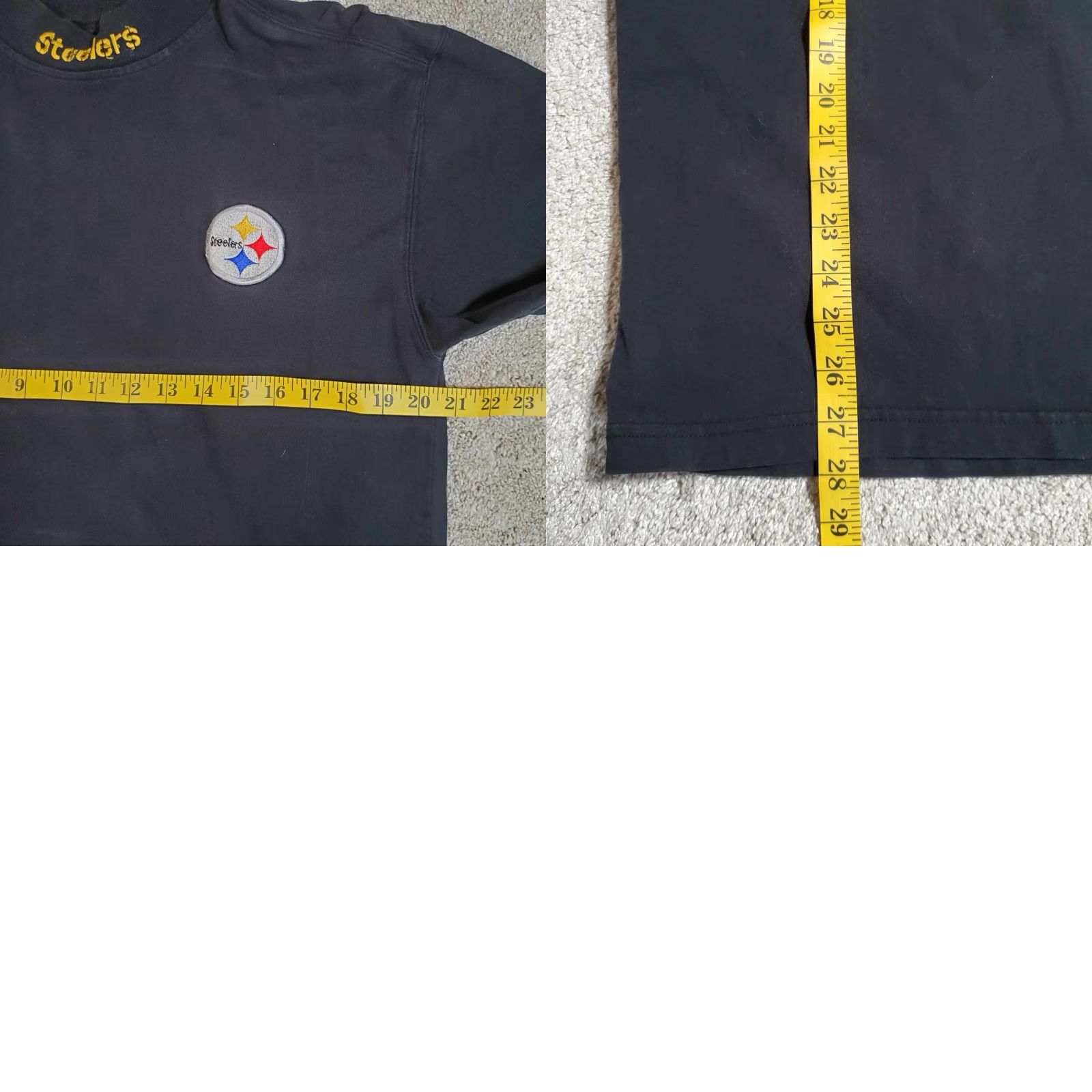 Nike VINTAGE Nike Shirt Mock Turtleneck Men’s 90s Pittsburgh Steelers USA MADE Embroidered Swoosh Black M Shirt Mens Size US M / EU 48-50 / 2 - 8 Thumbnail
