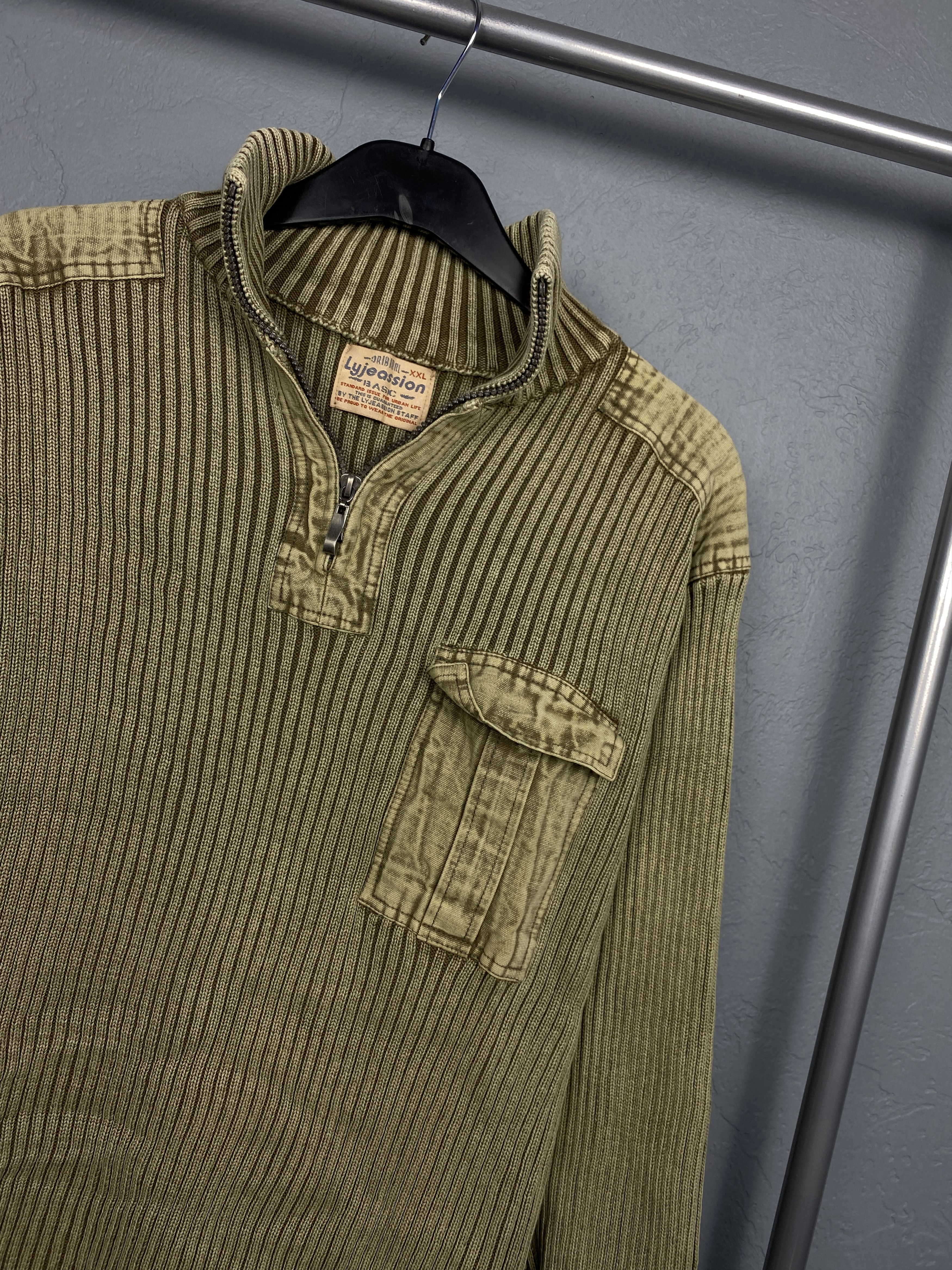 20471120 × Japanese Brand Vintage Avant Garde Diesel style Sweater Washed Knit Size US XL / EU 56 / 4 - 2 Thumbnail