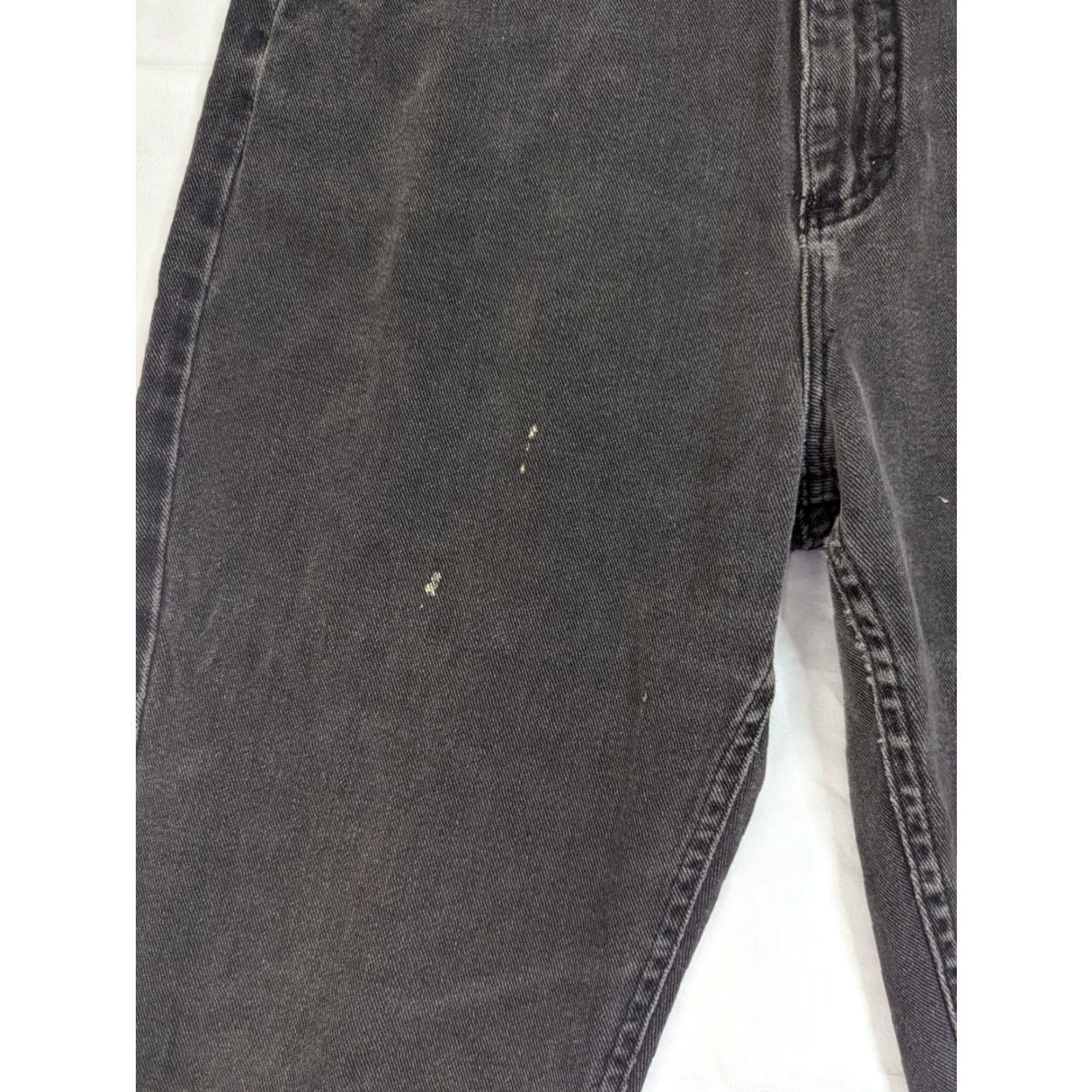 Lee VINTAGE Lee Riders High Elastic Waist Tapered Black Denim Jeans Sz 12 (30x28) USA Mens Womens? Size 34" / US 12 / IT 48 - 3 Thumbnail