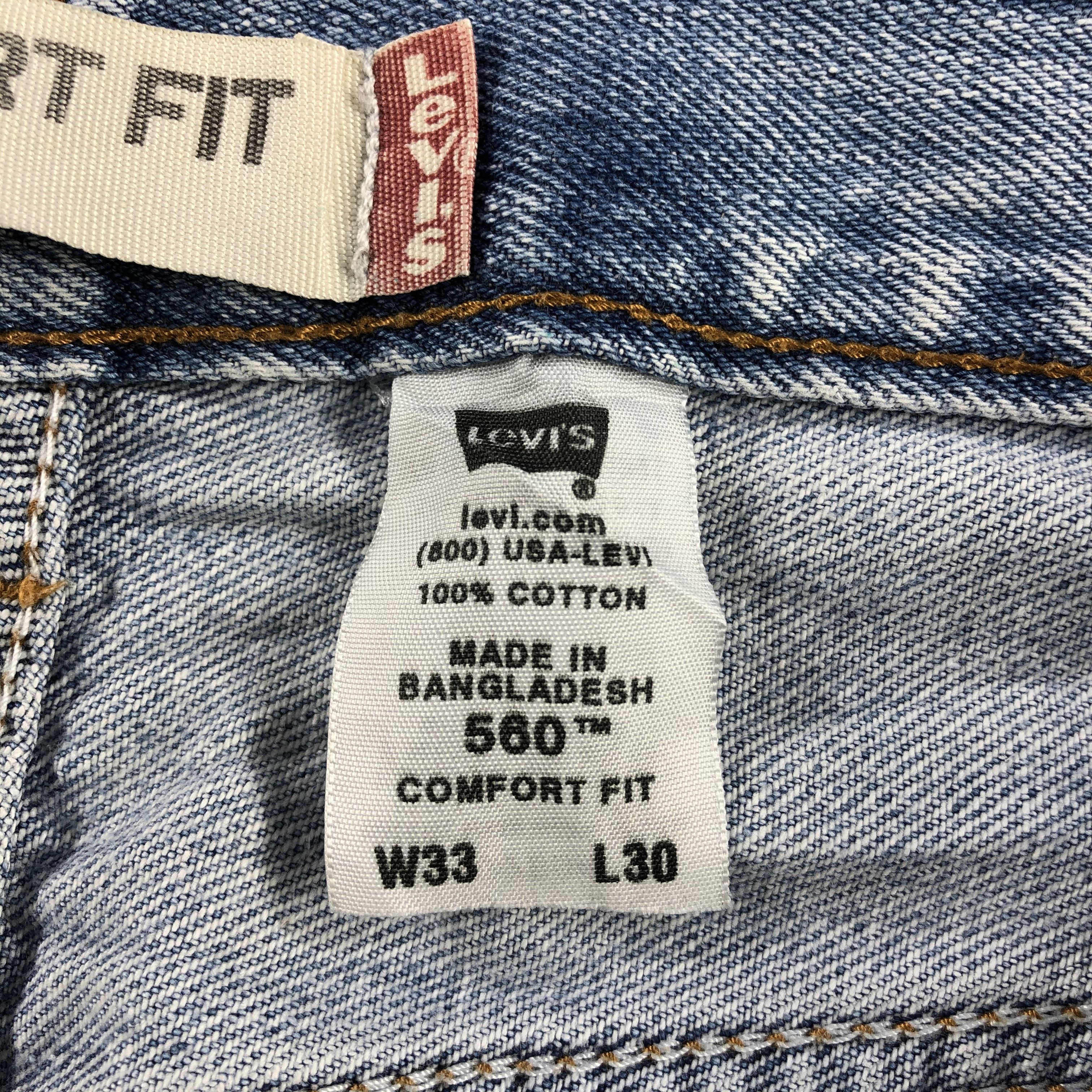 Levi's Vintage Light Wash Levis 560 Jeans-J2172 Size US 31 - 10 Thumbnail