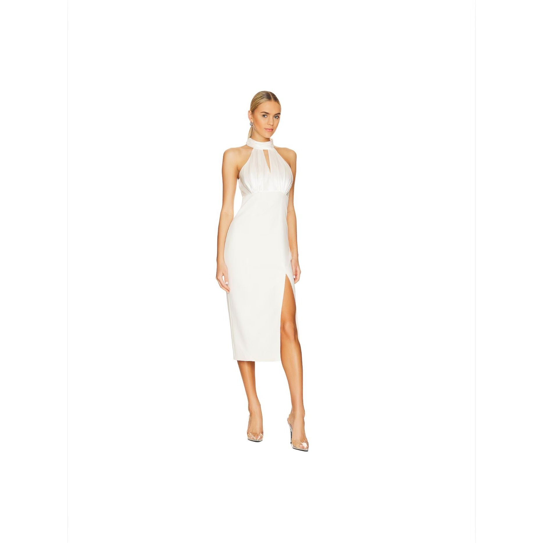 Cinq a Sept CINQ A SEPT Emerie Dress Ivory White Midi $595 NWT Sz 2 Size XS / US 0-2 / IT 36-38 - 1 Thumbnail