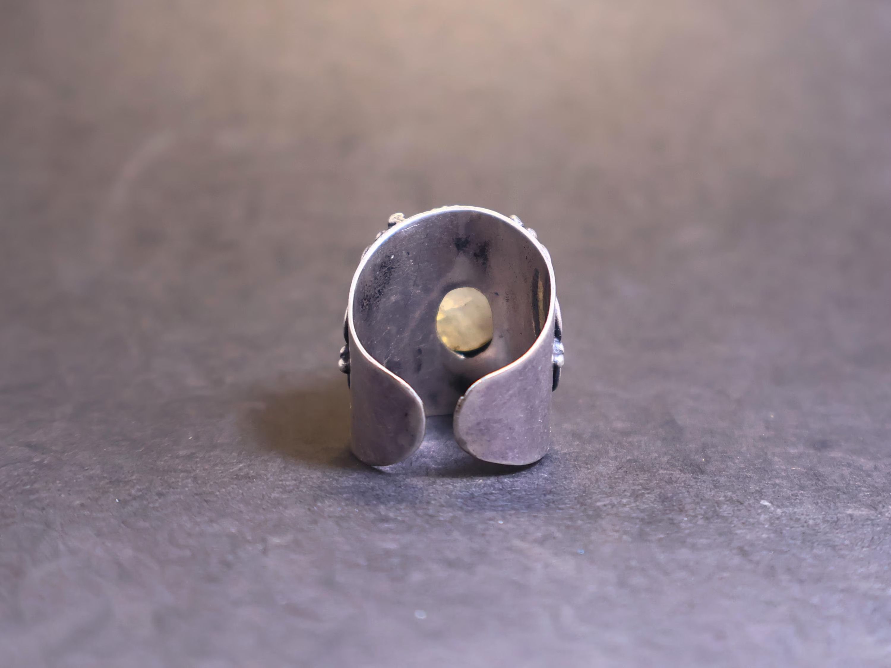 Handmade Moonstone Ring, Wide Band Ring, 925 Silver Ring, Blue Stone, Size ONE SIZE - 6 Thumbnail