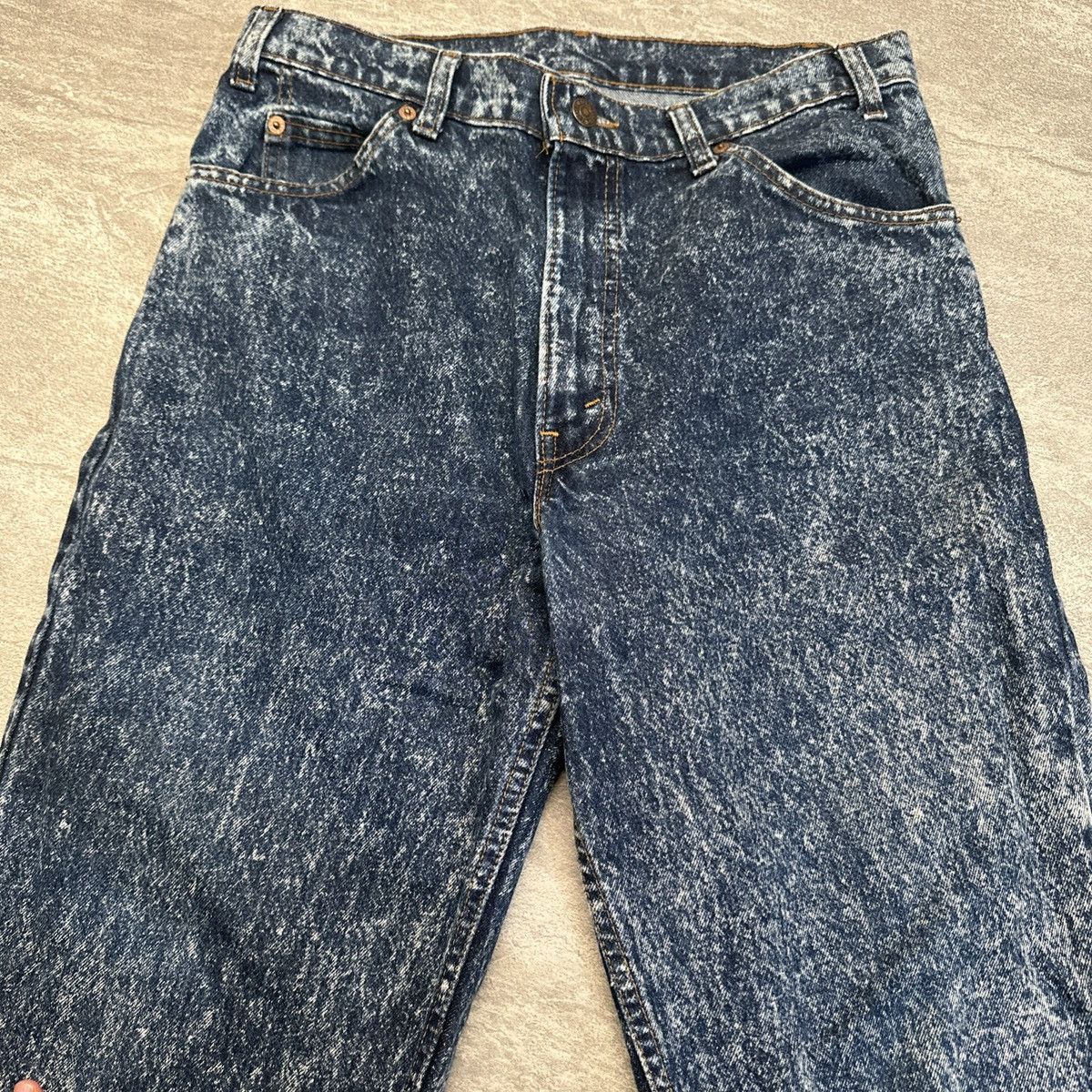 Levi's × Vintage Vtg 80s 90s Levis Acid Wash Orange Tab Blue Denim Jeans USA Size US 32 / EU 48 - 2 Thumbnail