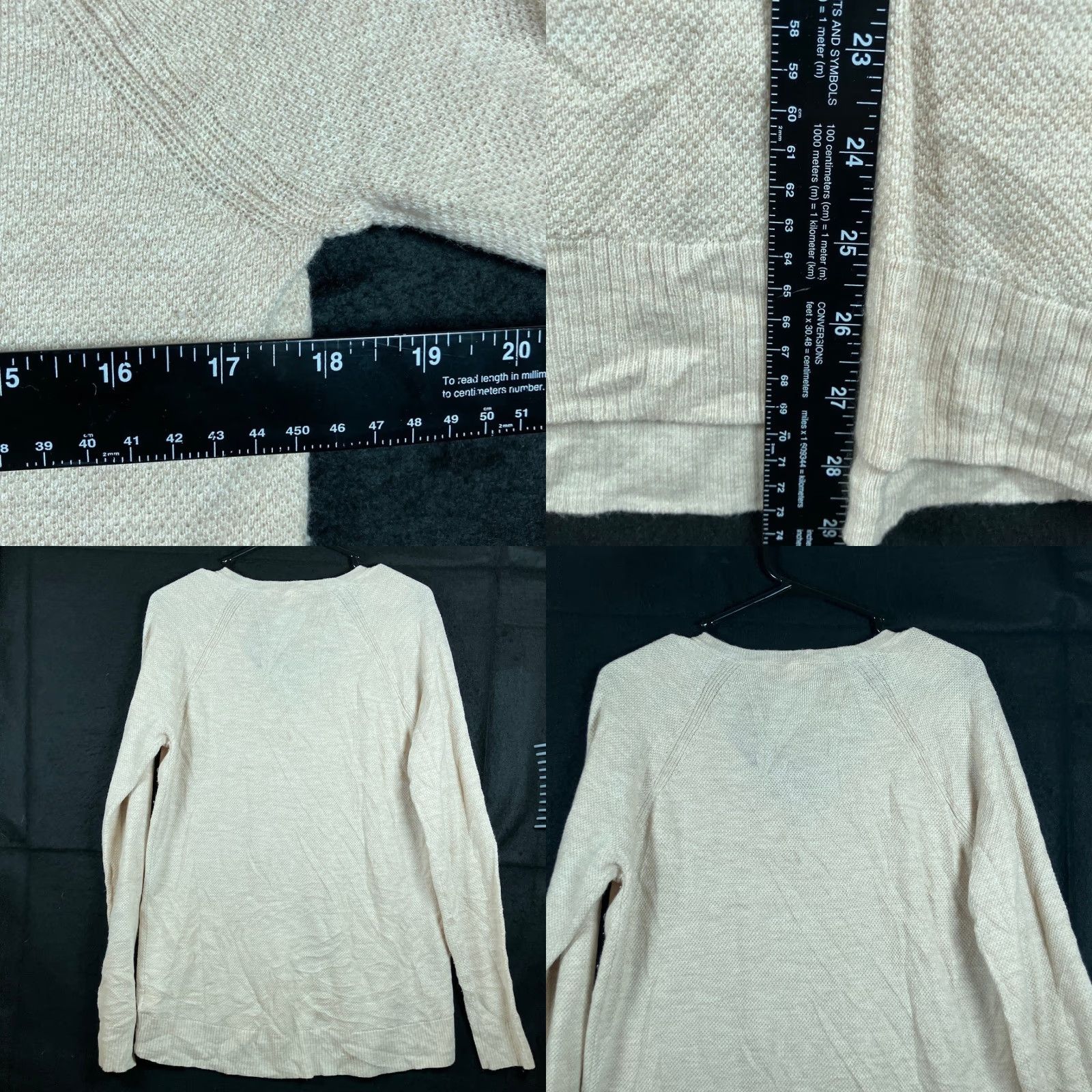 Gap Gap Sweater Cream V-Neck Extra Fine Merino Wool Blend Medium Tall Knit Pullover Womens Casual Workwear Modern Classic Size M / US 6-8 / IT 42-44 - 8 Thumbnail
