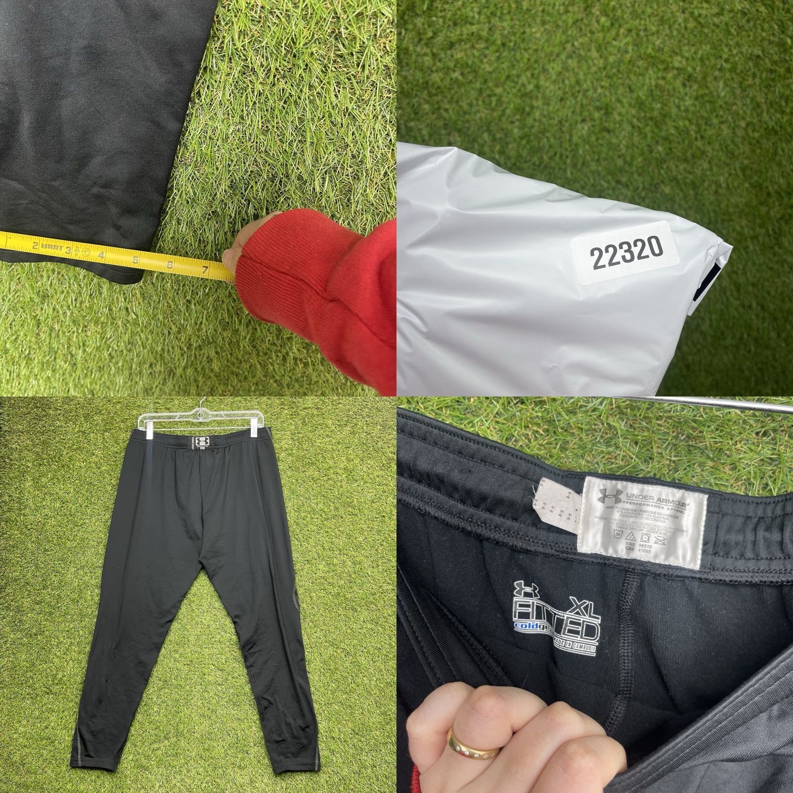 Under Armour VINTAGE Under Armour Cold Gear Pants Mens XL Tights Black Base Layer Fitted Hike Size US 36 / EU 52 - 8 Thumbnail