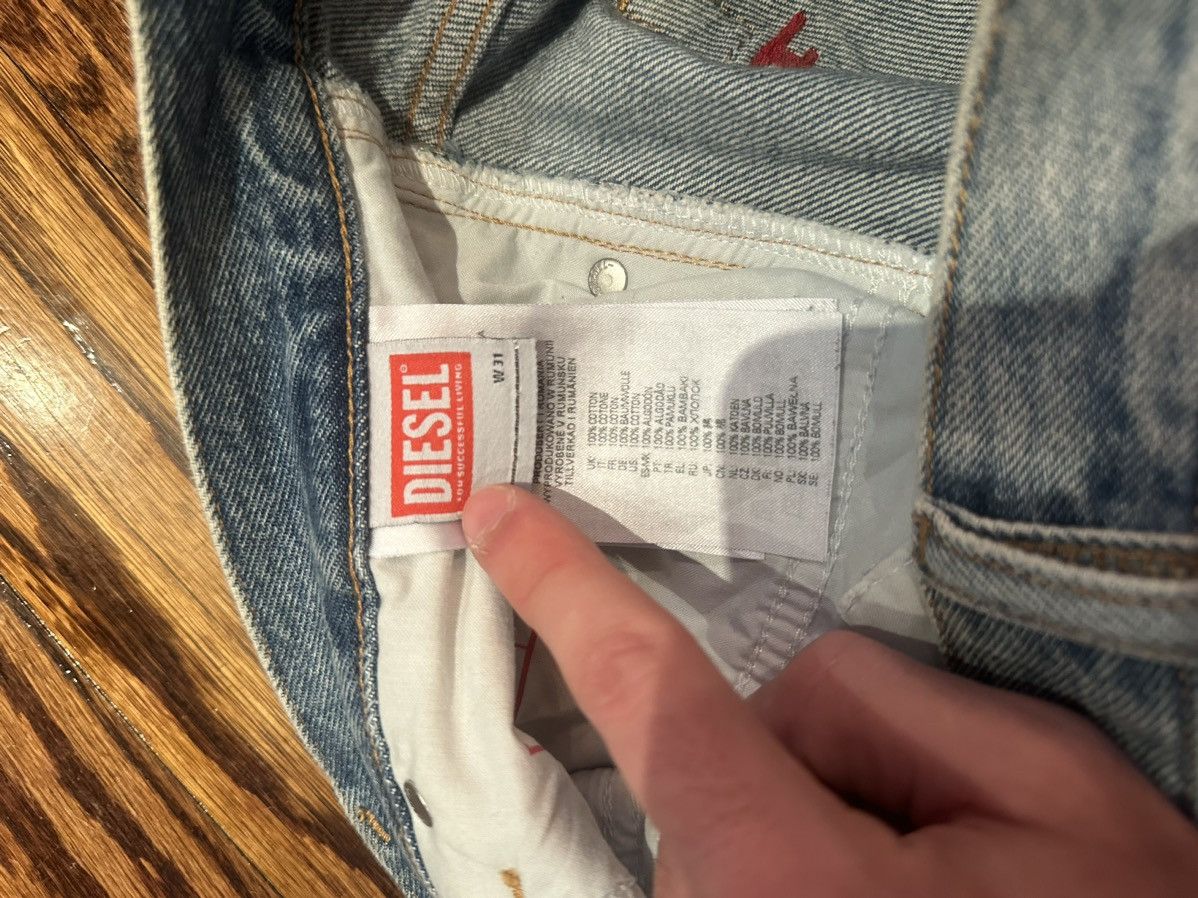 Diesel Blue Distressed Jeans Size US 31 - 3 Thumbnail