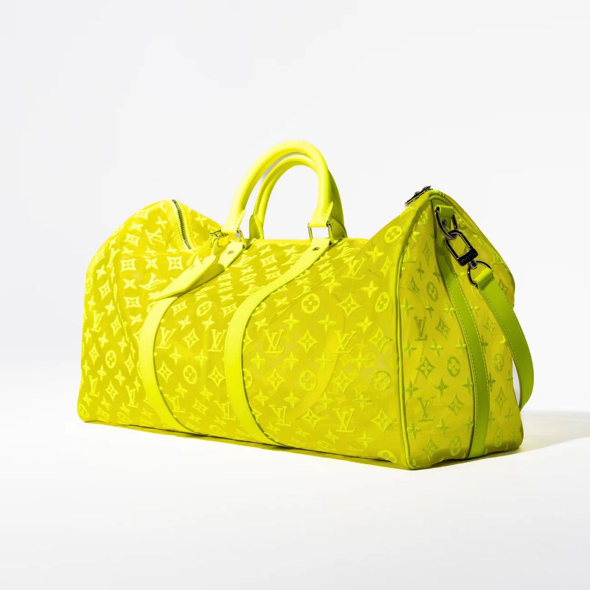 Louis Vuitton Keepall Bandouliere Yellow Mesh 50