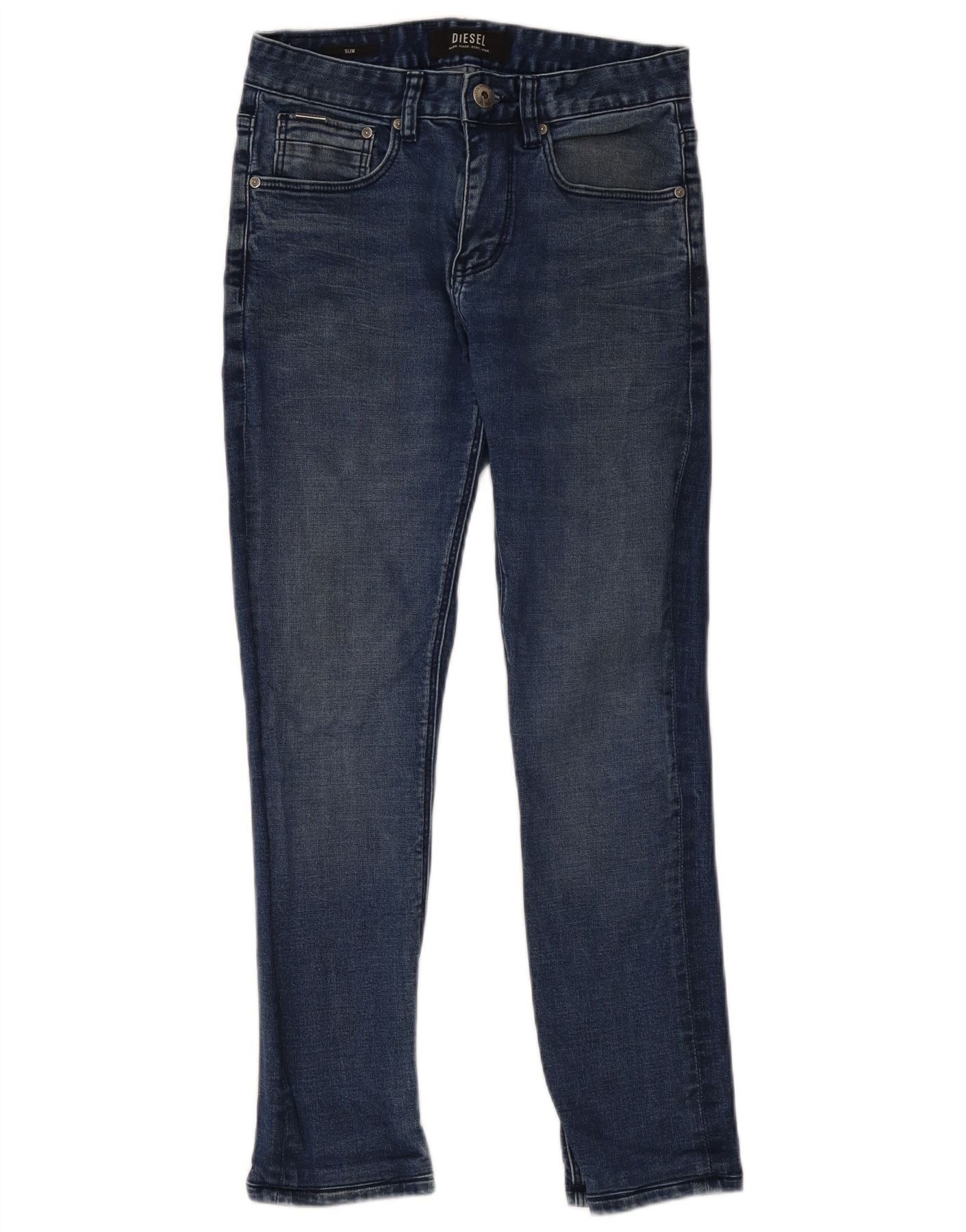 Diesel Womens Sleenker Slim Jeans W28 L28 Blue Cotton Size 42" / US 20 - 1 Thumbnail