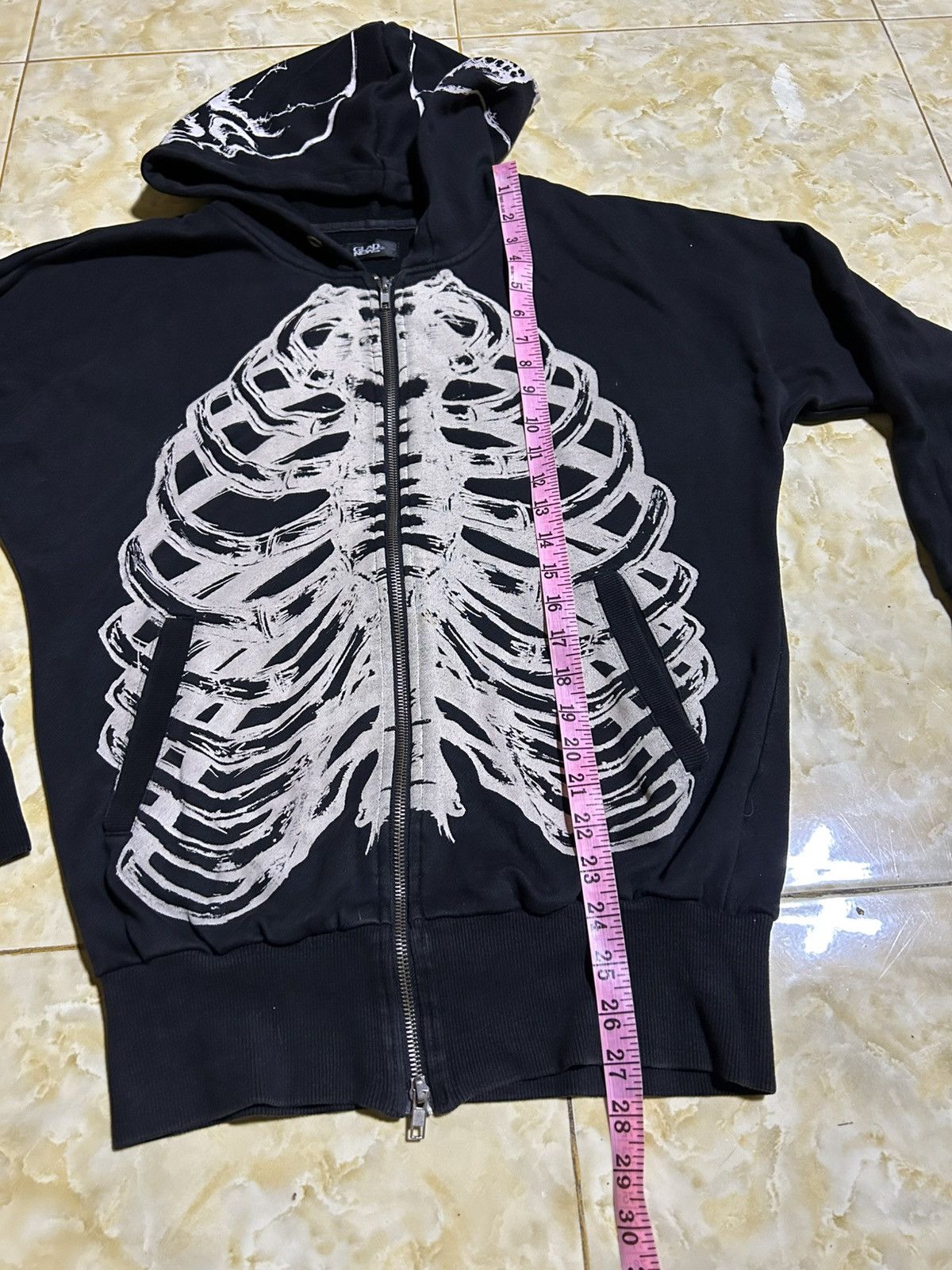 Designer 💥 CRAZY GLAD NEWS SKELETON SKULL HOODIE PUNK Size US M / EU 48-50 / 2 - 7 Thumbnail