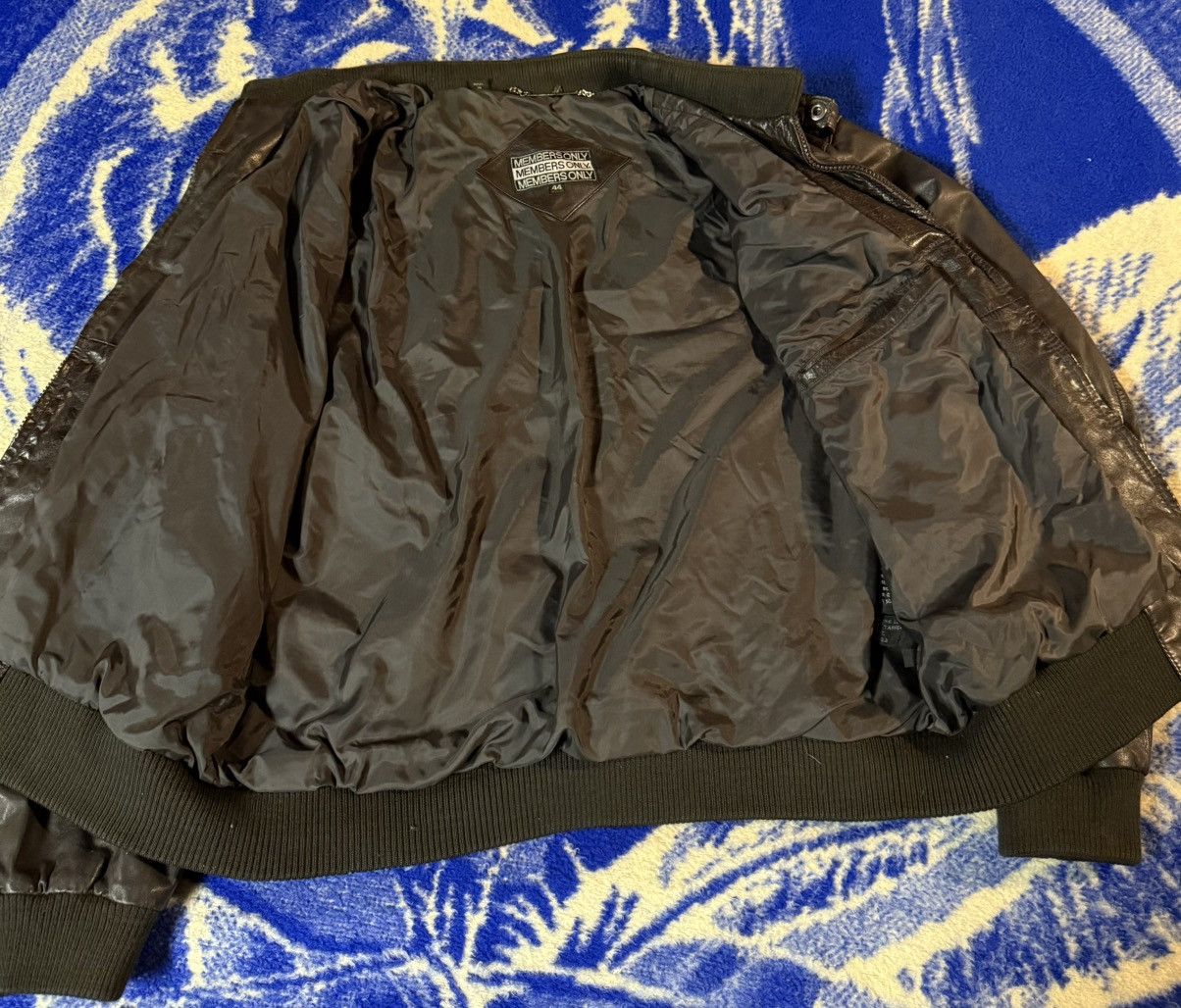 Members Only Members only brown leather bomber jacket Size US M / EU 48-50 / 2 - 4 Thumbnail