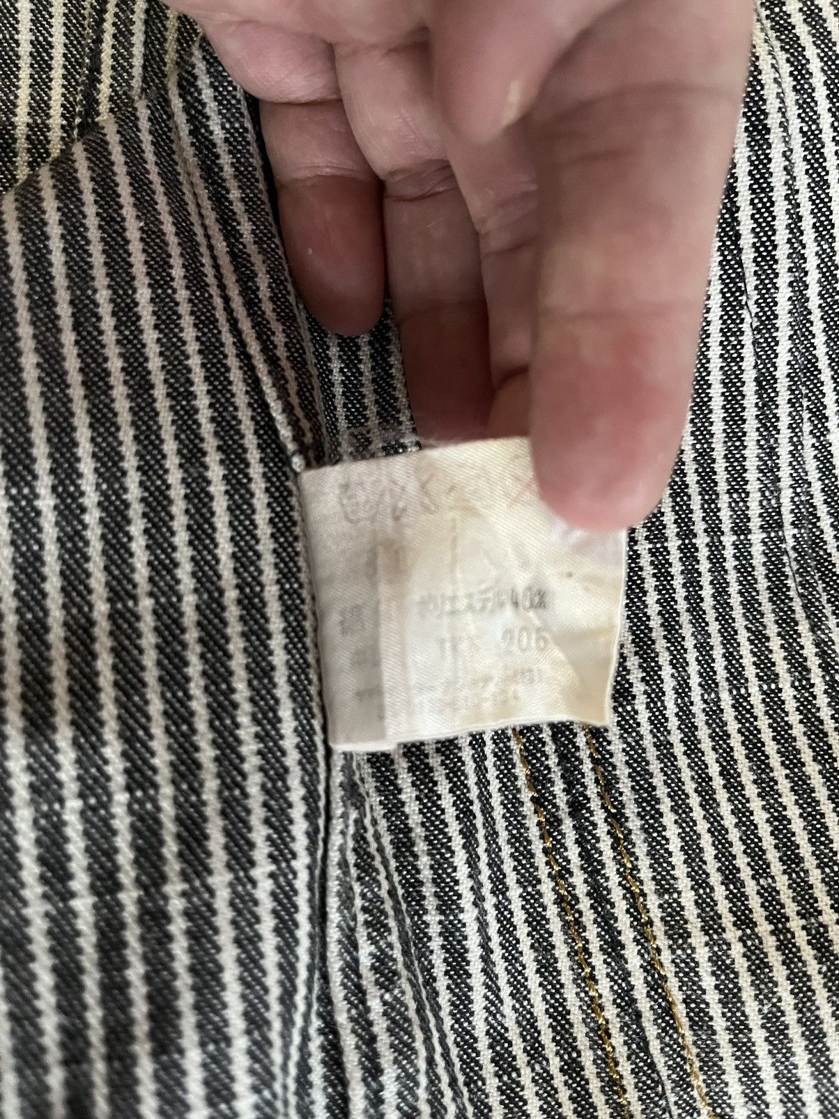 Japanese Brand Nationality + Name Grosbec Hickory Stripe Chore Coat Jacket Size US L / EU 52-54 / 3 - 12 Thumbnail