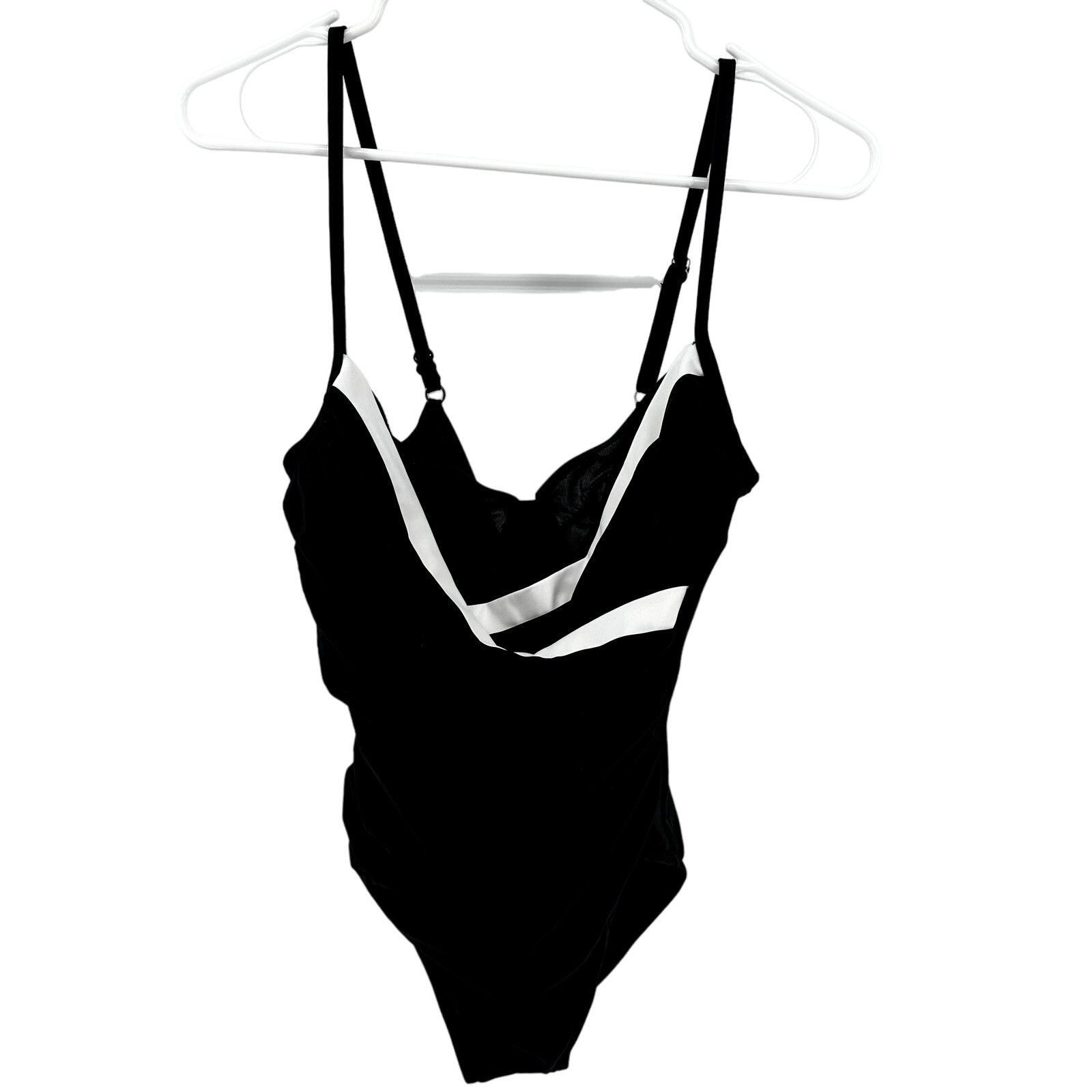 Vintage Miraclesuit Surplice One Piece Swimsuit Black 8