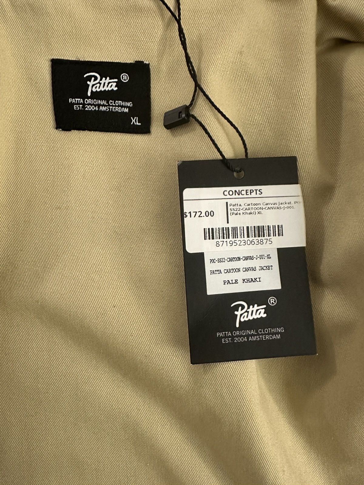 Patta Patta Cartoon Canvas Zip Jacket Size US XL / EU 56 / 4 - 3 Thumbnail