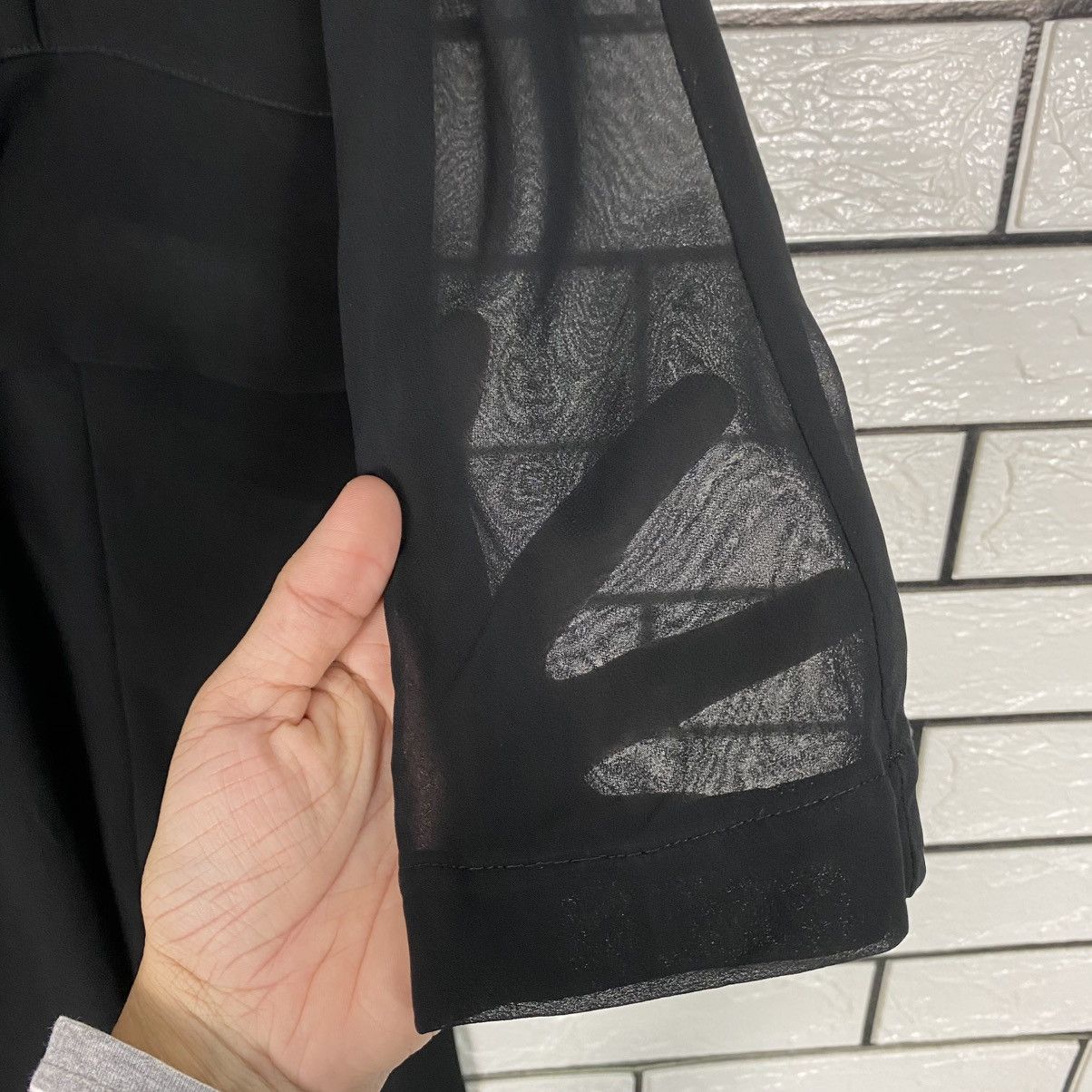 Comme des Garcons 🔥AD2015 COMME DES GARCONS SHEER DRAPED DUSTER DRESS RUNWAY Size XS / US 0-2 / IT 36-38 - 13 Thumbnail
