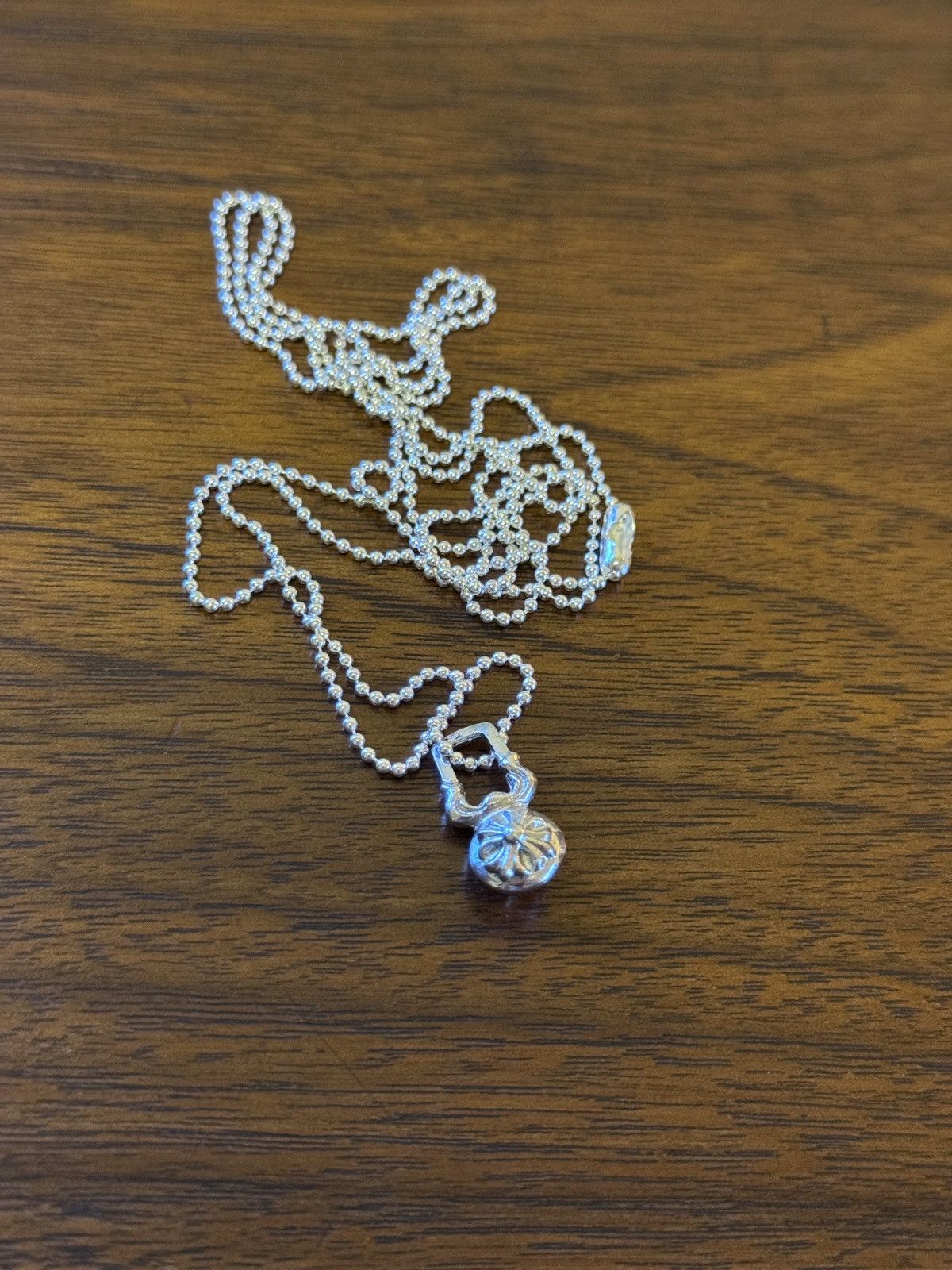 Chrome Hearts Rhodium Crossball Zip Necklace Size ONE SIZE - 1 Thumbnail