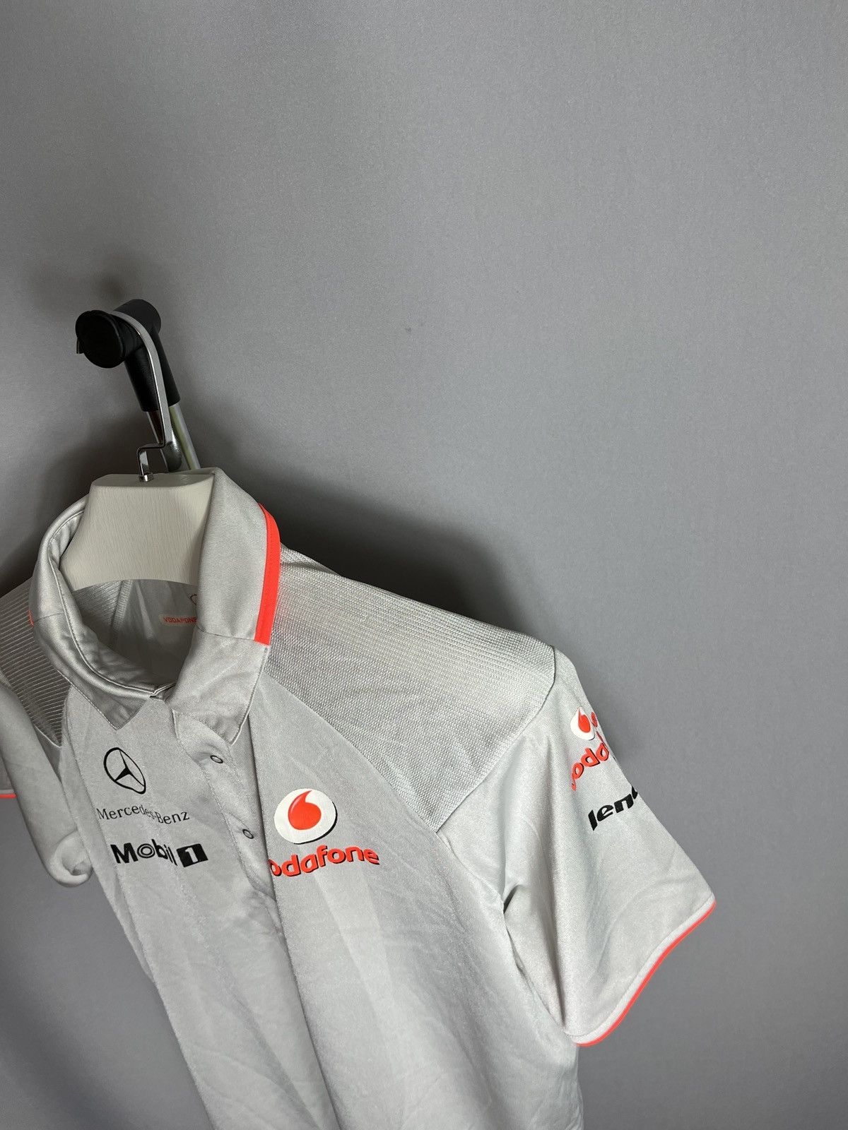 Mercedes-Benz Vodafone McLaren Mercedes Adult's Silver Formula Polo Shirt Size US M / EU 48-50 / 2 - 5 Thumbnail