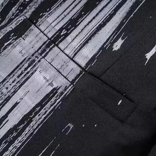 Japanese Brand Paint Effect Button Suit Jacket Size 36R - 4 Thumbnail