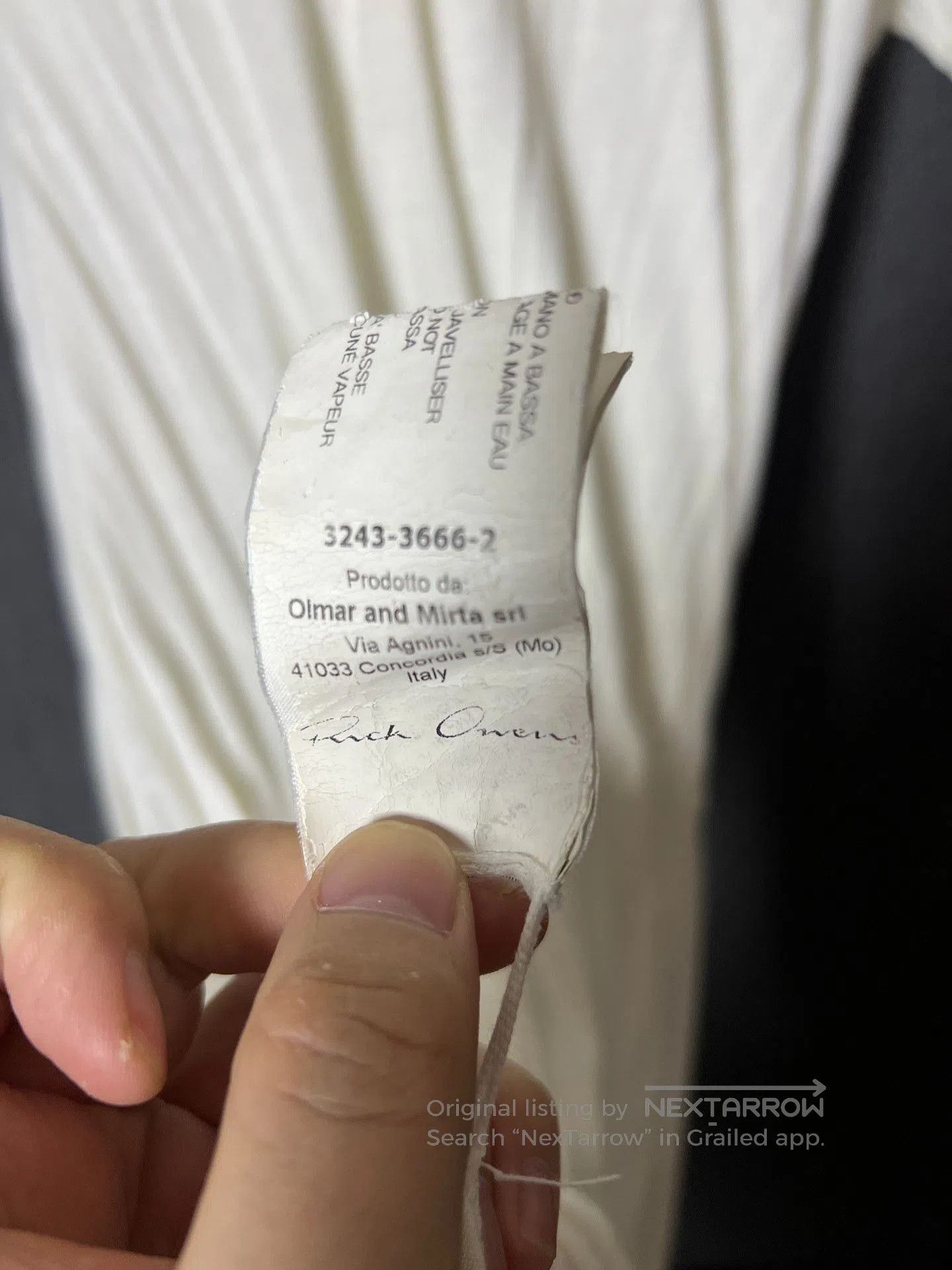 Rick Owens Rick Owens 14FW Milk Short Sleeve. Size US M / EU 48-50 / 2 - 6 Thumbnail