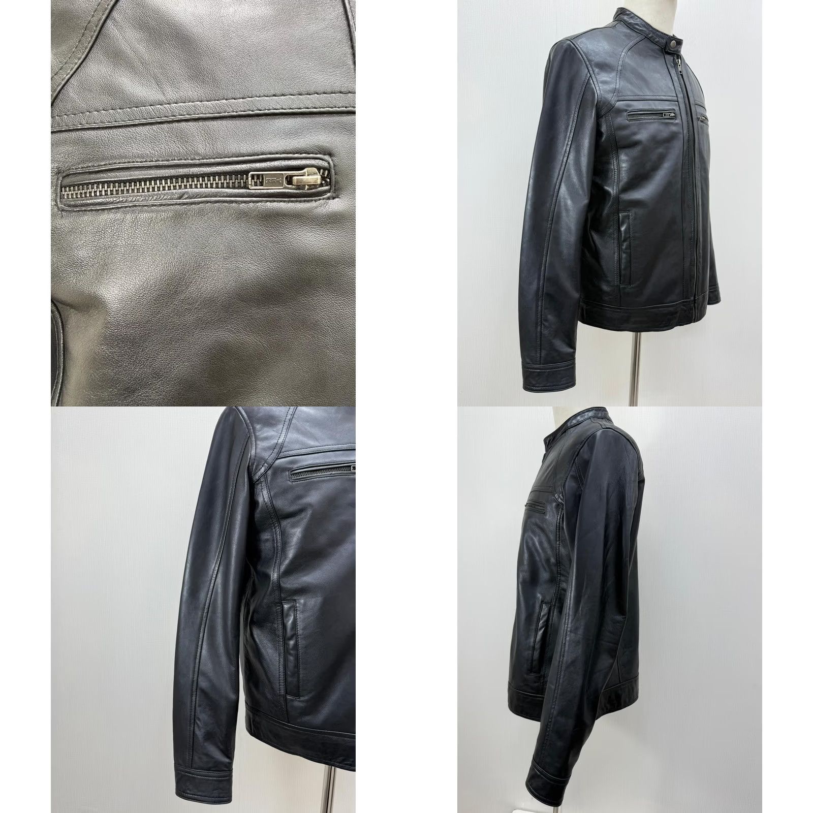 Vintage Men's Italian Sheepskin Leather Premium Soft Black Jacket L Large Size US L / EU 52-54 / 3 - 8 Thumbnail