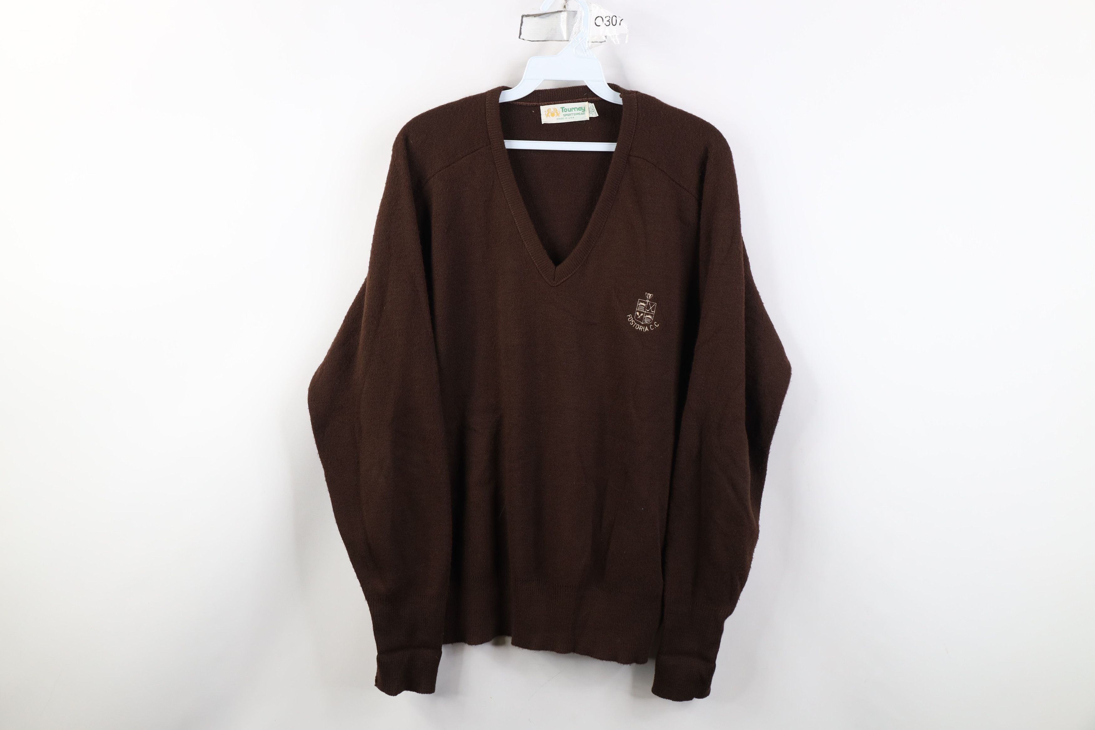 Vintage Vintage 70s Country Club Ohio Golf Knit Sweater Brown USA Size US M / EU 48-50 / 2 - 1 Thumbnail