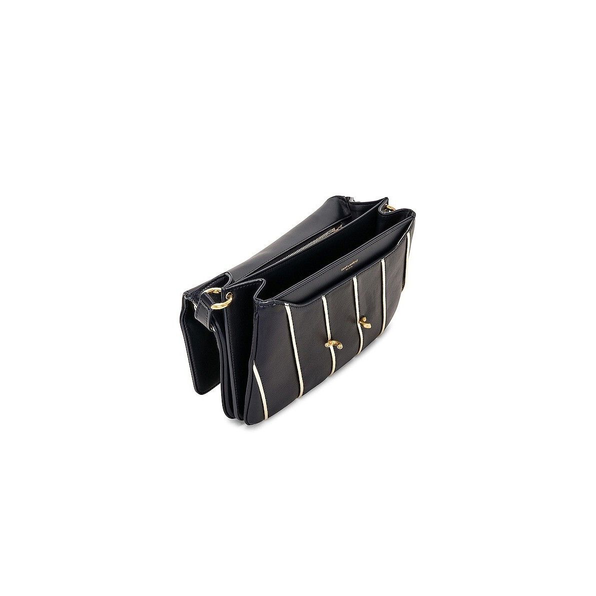 Saint Laurent Le Maillon $3200 Deep Marine Leather Shoulder