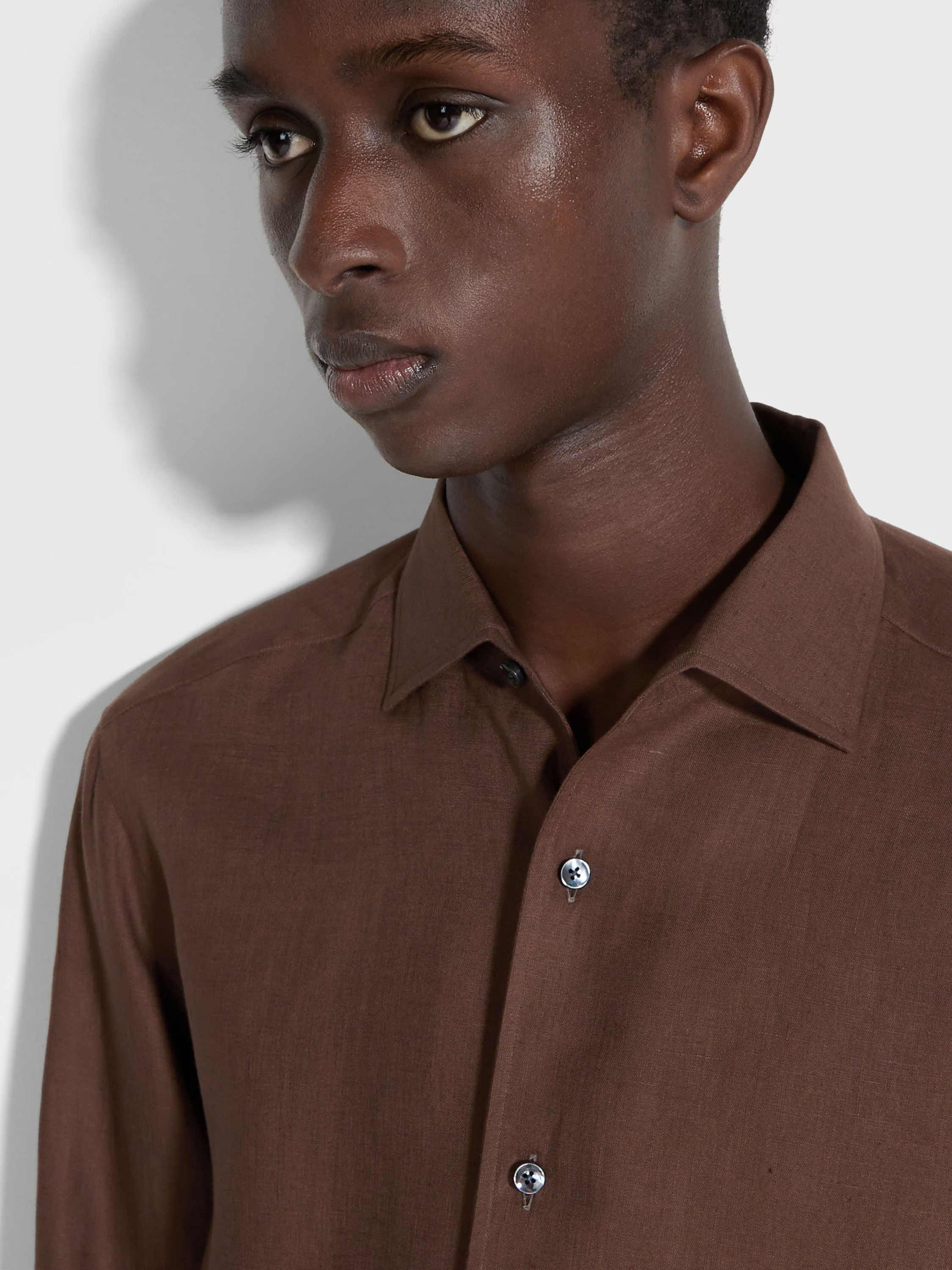 Ermenegildo Zegna o1s1rm0325 RUDX42A7 Shirt in Brown Size US M / EU 48-50 / 2 - 3 Thumbnail