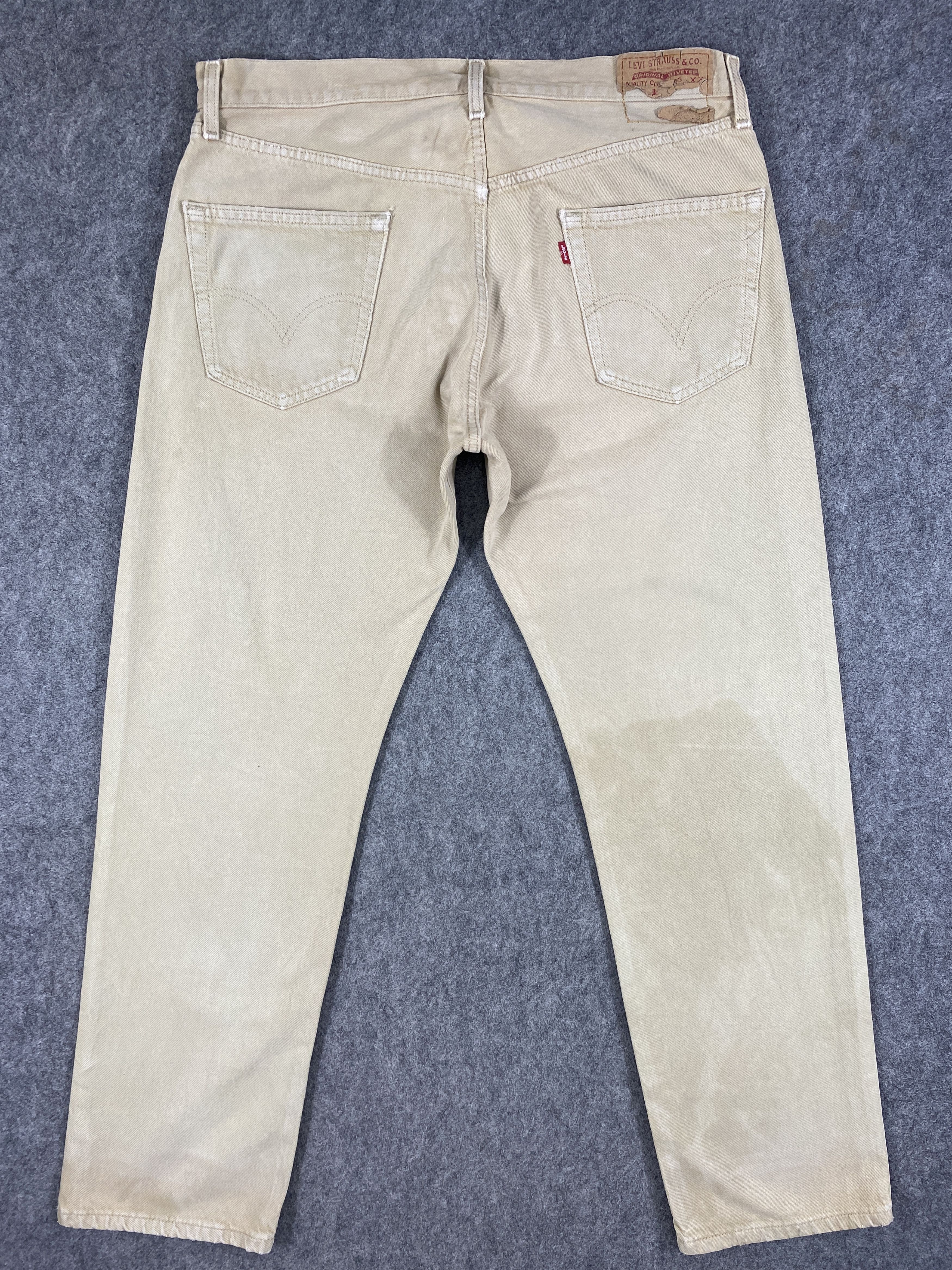 Levi's Khaki Vintage Levi's 501 Jeans 36x31 Denim -JN2247 Size US 35 - 2 Thumbnail
