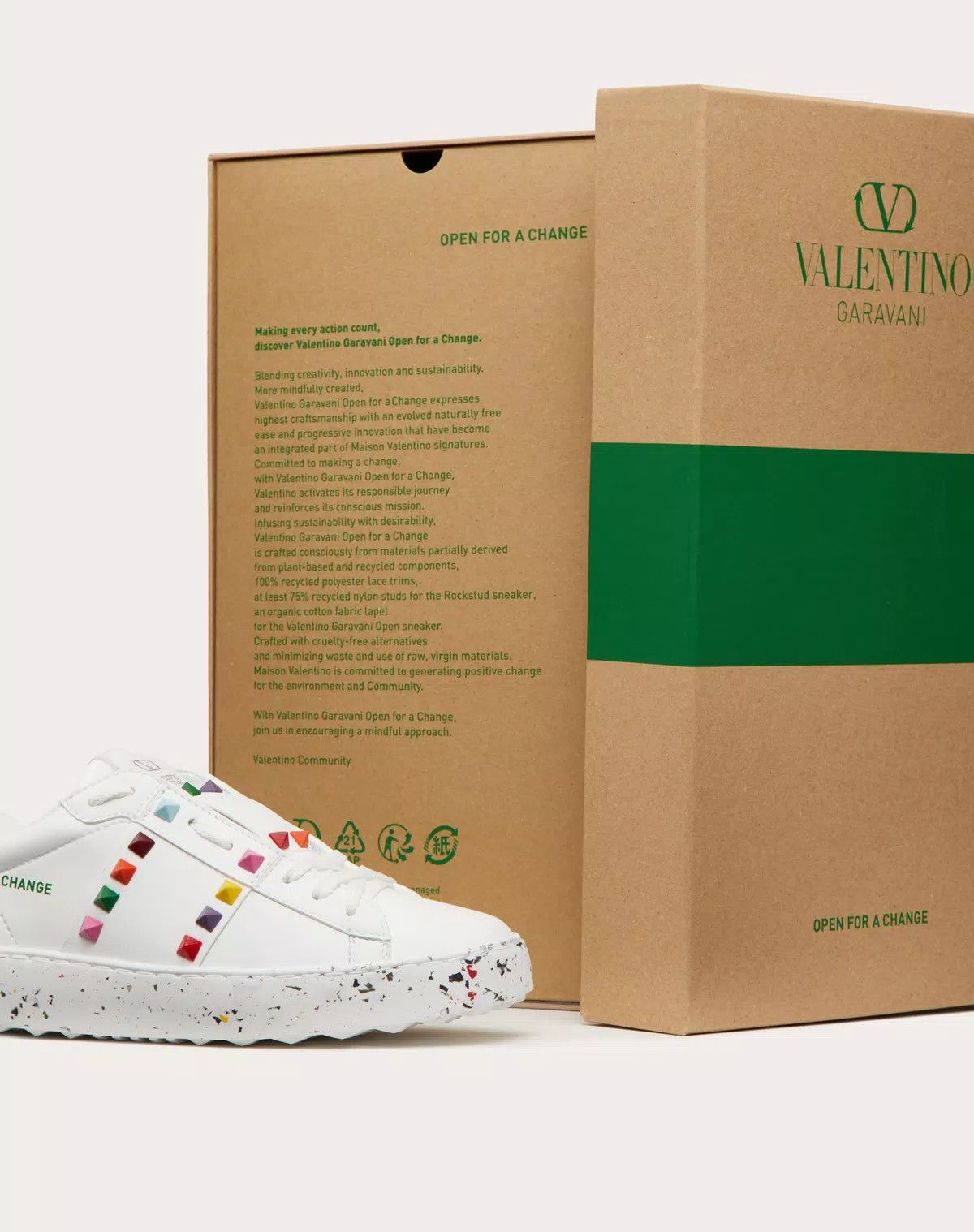 Valentino o1s1wg110625 Open For A Change Sneaker in White Size US 11.5 / IT 41.5 - 5 Thumbnail
