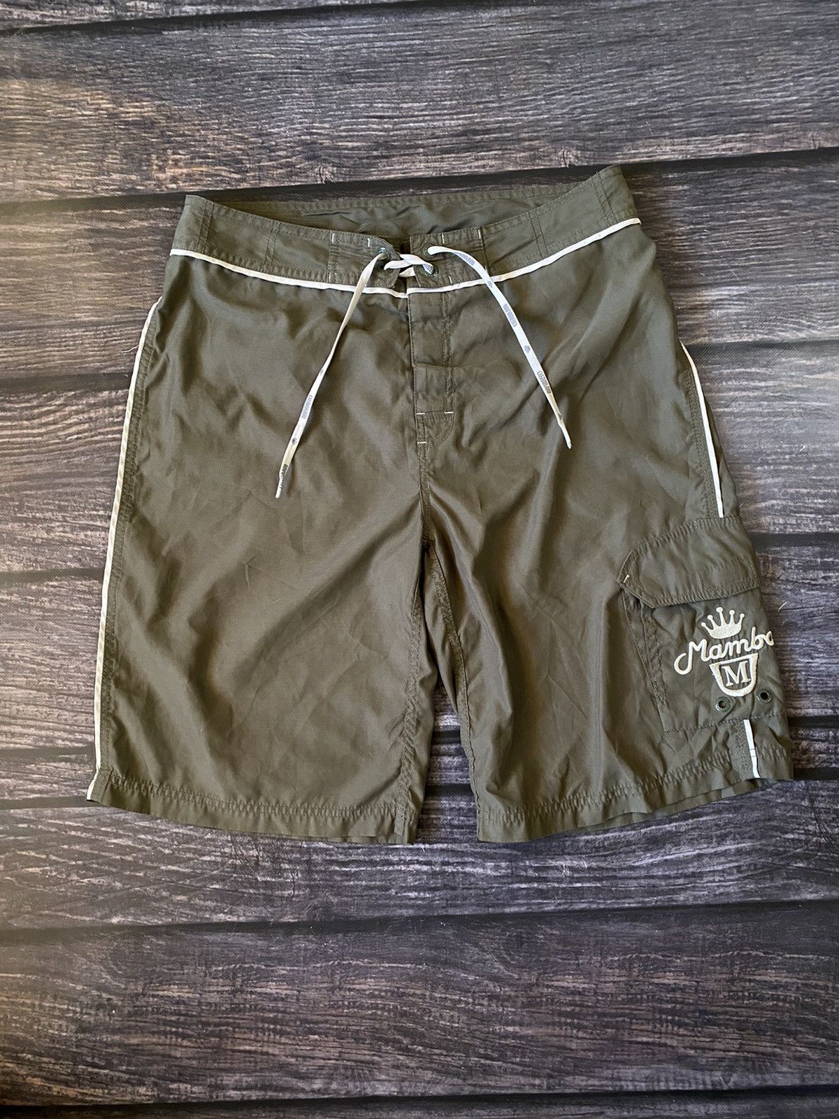 Mambo Mambo Vintage Embroidered Big Logo Rap Shorts Size US 34 / EU 50 - 2 Thumbnail