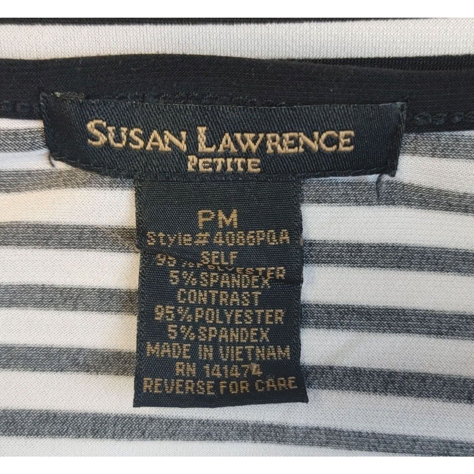 Other Susan Lawrence Petite Black and White Stripped 3/4 Sleeve To Size M / US 6-8 / IT 42-44 - 3 Thumbnail
