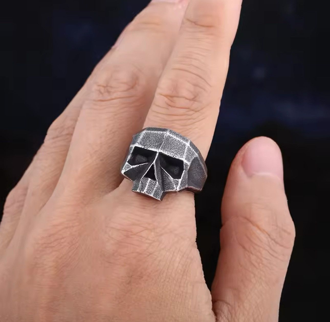 Jewelry × Vintage Size 12- 316L Stainless Steel Vintage Skull Ring Size ONE SIZE - 5 Thumbnail