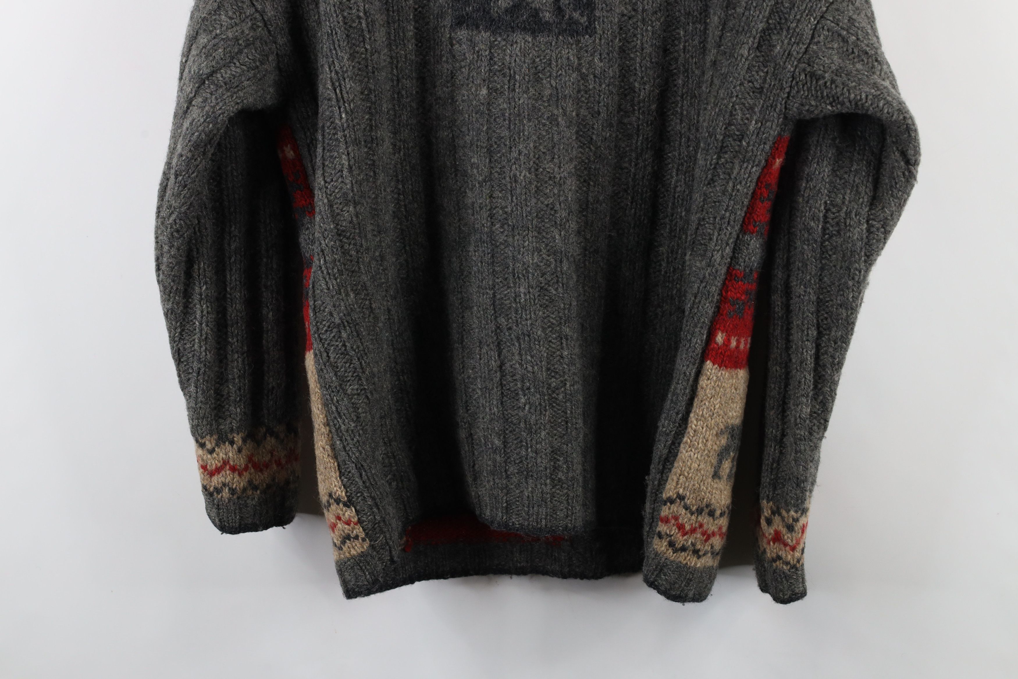 Vintage × Woolrich Woolen Mills Vintage 90s Woolrich Knit Moose Snowflake Patchwork Sweater Size M / US 6-8 / IT 42-44 - 12 Thumbnail