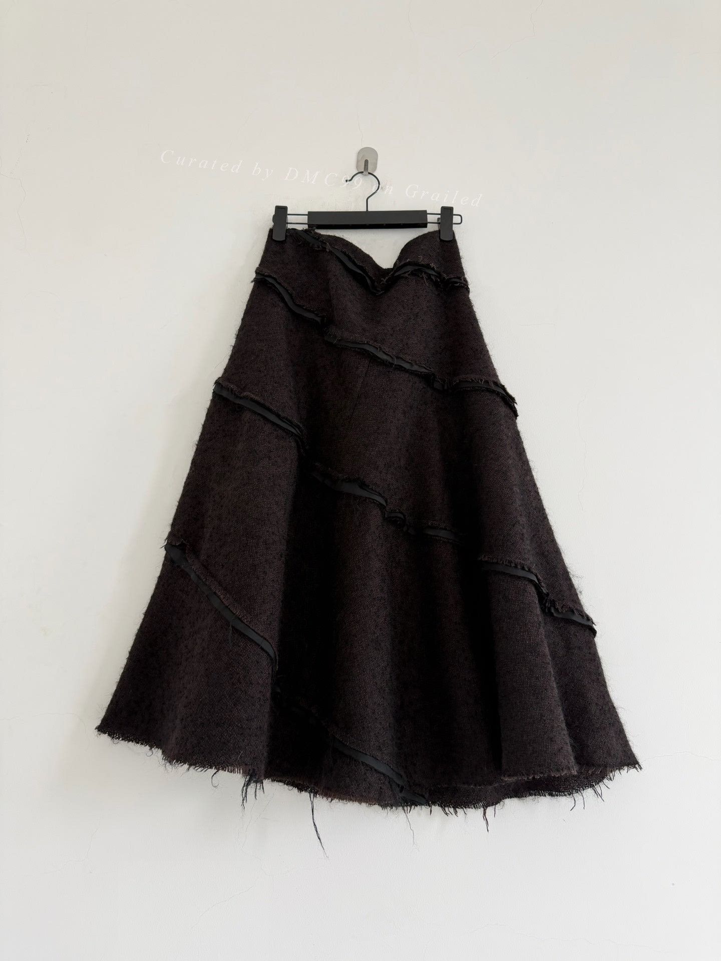 Junya Watanabe Junya Watanabe 2002 Wool Fringe Flared Skirt Size 34" / US 12 / IT 48 - 1 Thumbnail