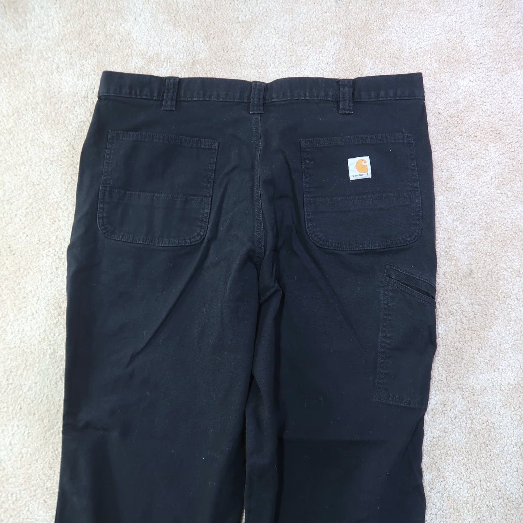 Carhartt VINTAGE Carhartt Relaxed Straight Rigby Dungaree Pants Men 40x30 Black canvas workwear Carhartt 5-Pocket Design Bag? Size US 40 / EU 56 - 5 Thumbnail