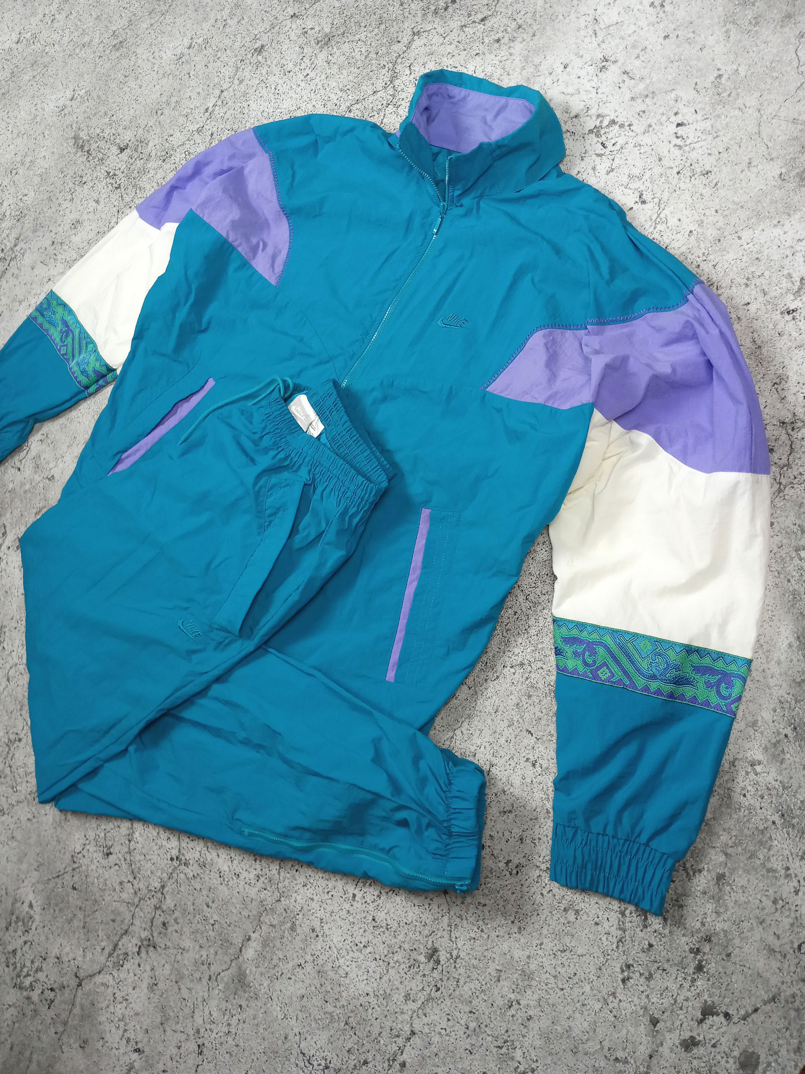 Nike 🔥 Nike Vintage 90’s Aztec Pattern Tracksuit 🔥 Size L / US 10 / IT 46 - 25 Thumbnail