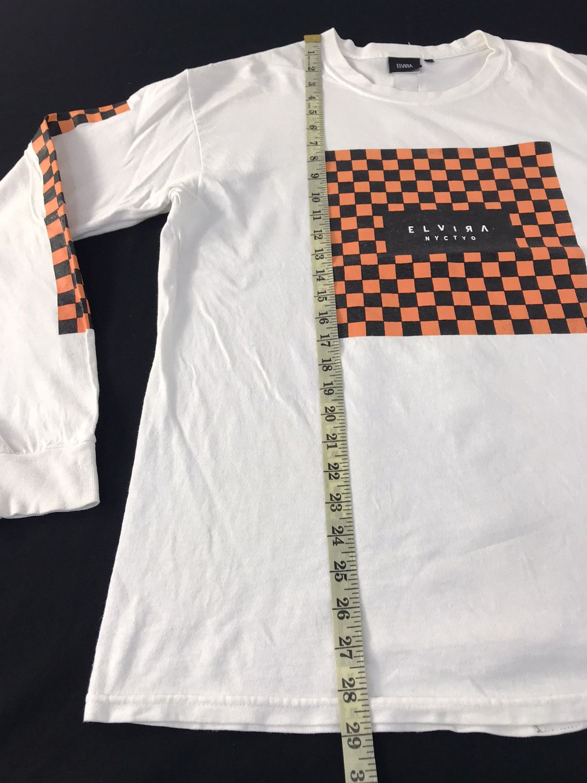 Japanese Brand Hype Elvira Net Checkered Side Tape Longsleeve Tee T-shirt Size US L / EU 52-54 / 3 - 10 Thumbnail