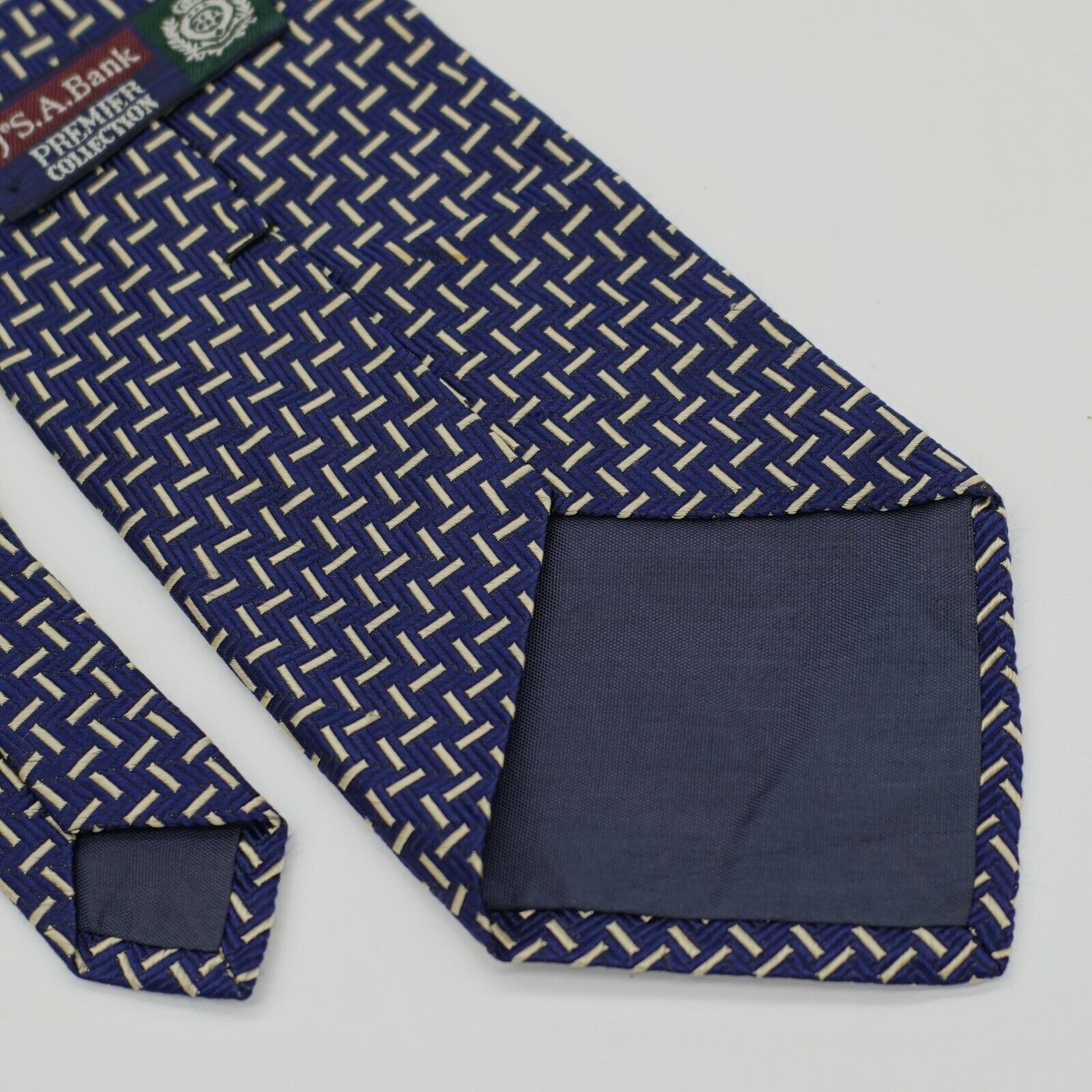 Jos. A. Bank Jos A Bank Premier Collection Blue Tan Basketweave Short Sil Size ONE SIZE - 4 Thumbnail