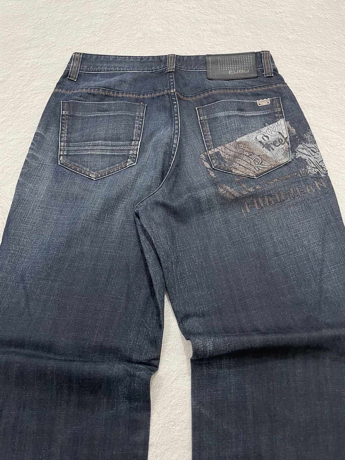 Fubu 2000s Japanese Fubu Indigo Denim Bordir Printed Hysteric Y2K Size US 30 / EU 46 - 7 Thumbnail