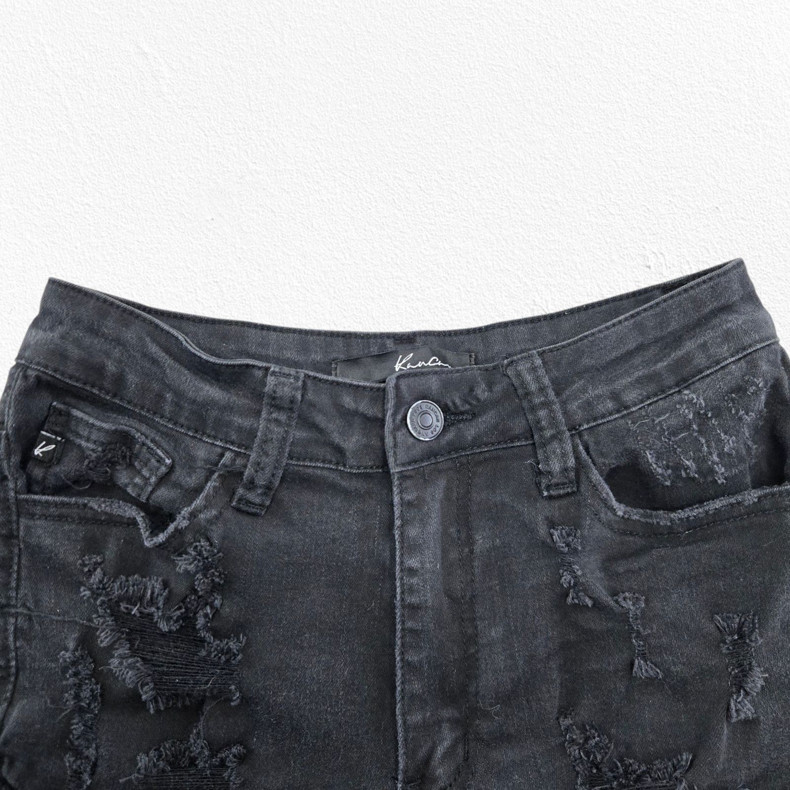 Other KanCan Black Distressed Cutoff Denim Shorts Size XS Size 25" / US 0 / IT 36 - 3 Thumbnail