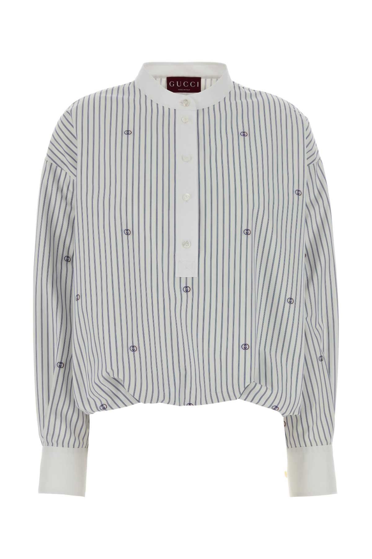 Gucci Embroidered Poplin Shirt Size S / US 4 / IT 40 - 1 Thumbnail