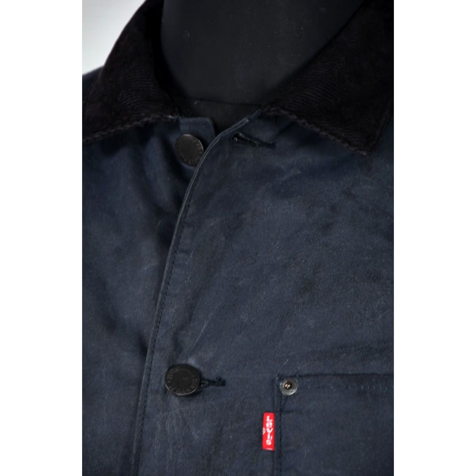 Levi's Levi's X Halley Stevenson Waxed Jacket - S - Men - Cotton - Lined - Wax Cotton - Blue - Vintage No - 55cm Chest / 67cm Back Length Size US S / EU 44-46 / 1 - 6 Thumbnail