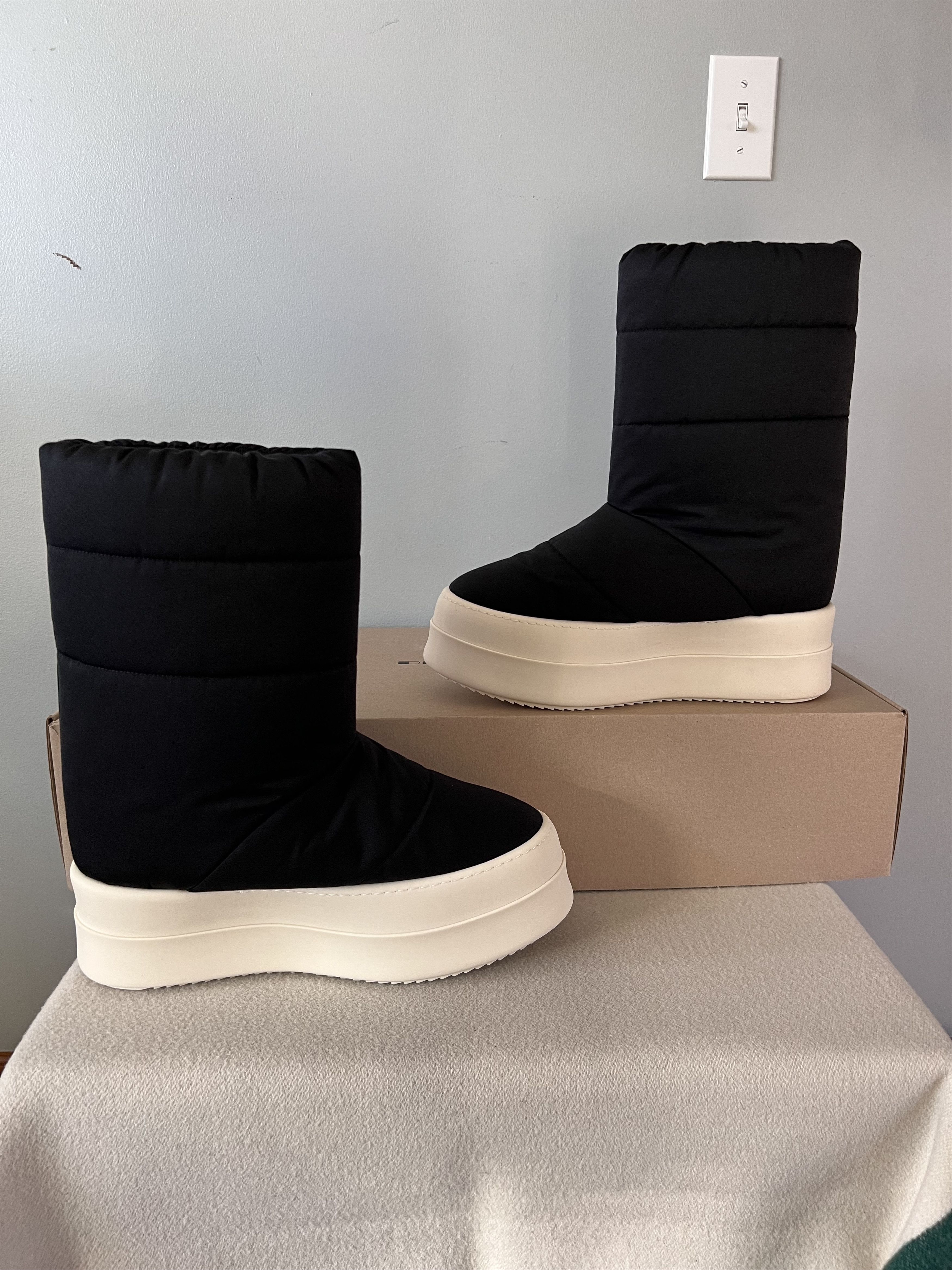 Rick Owens Drkshdw Rick Owens DRKSHDW Mega Bumper Lunar Boots in Black Size US 12 / EU 45 - 3 Thumbnail
