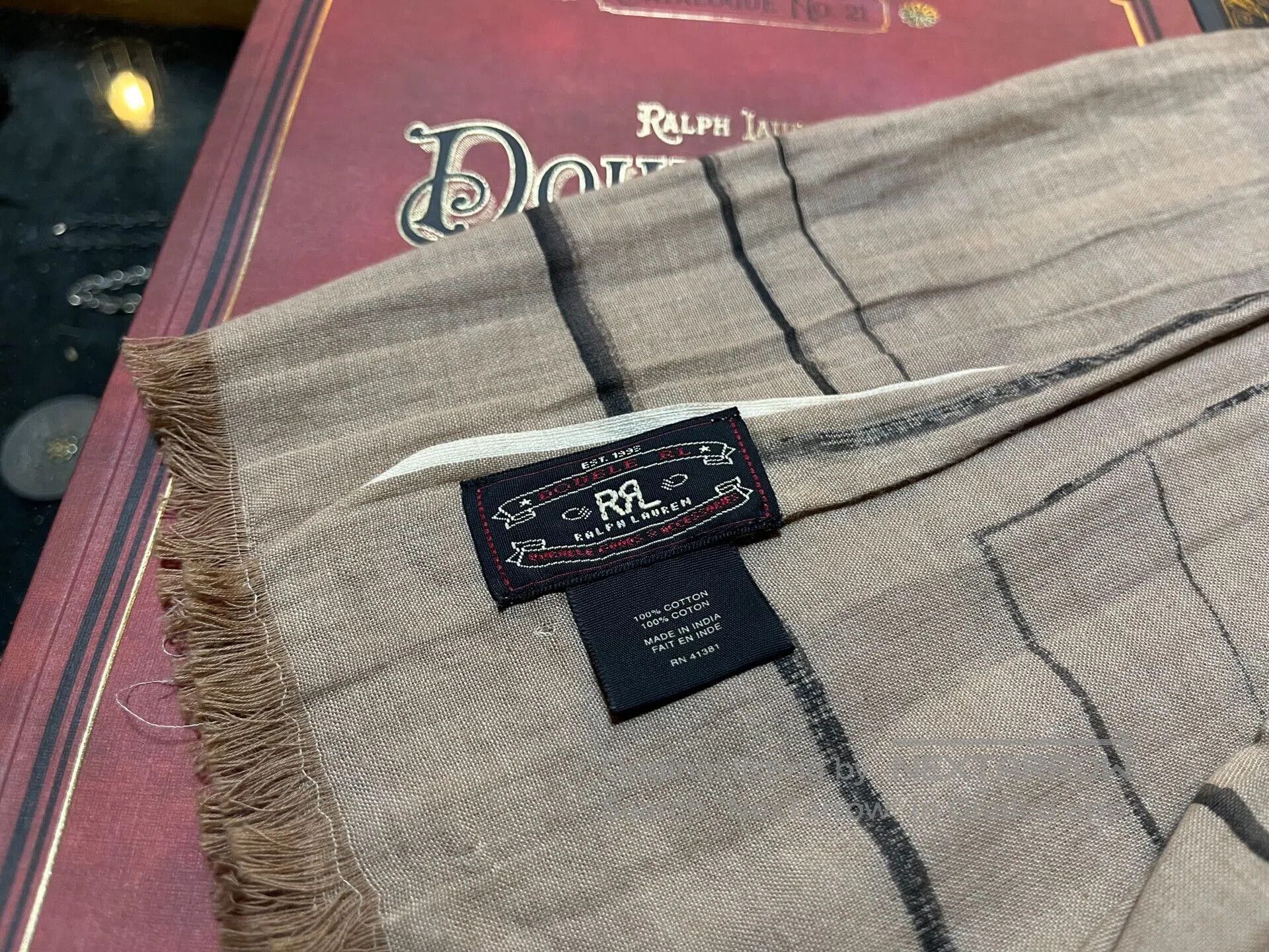 RRL Ralph Lauren RRL Map Print Scarf. Size ONE SIZE - 4 Thumbnail